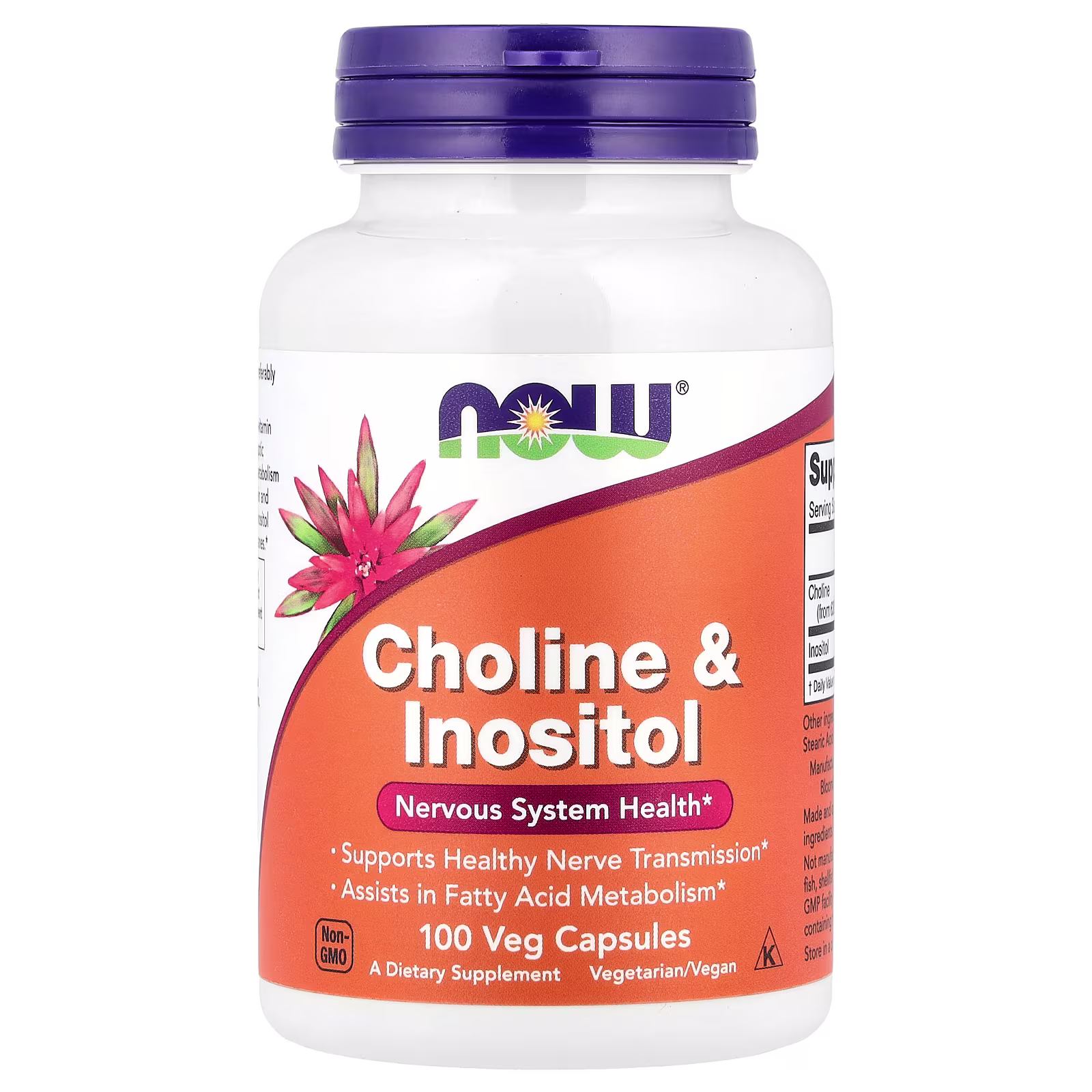 Colina e inositol, 100 cápsulas vegetales, NOW Foods