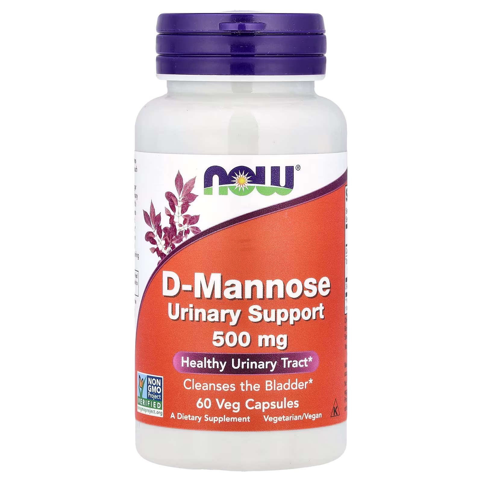 D-manosa, 500 mg, 60 cápsulas vegetales, NOW Foods
