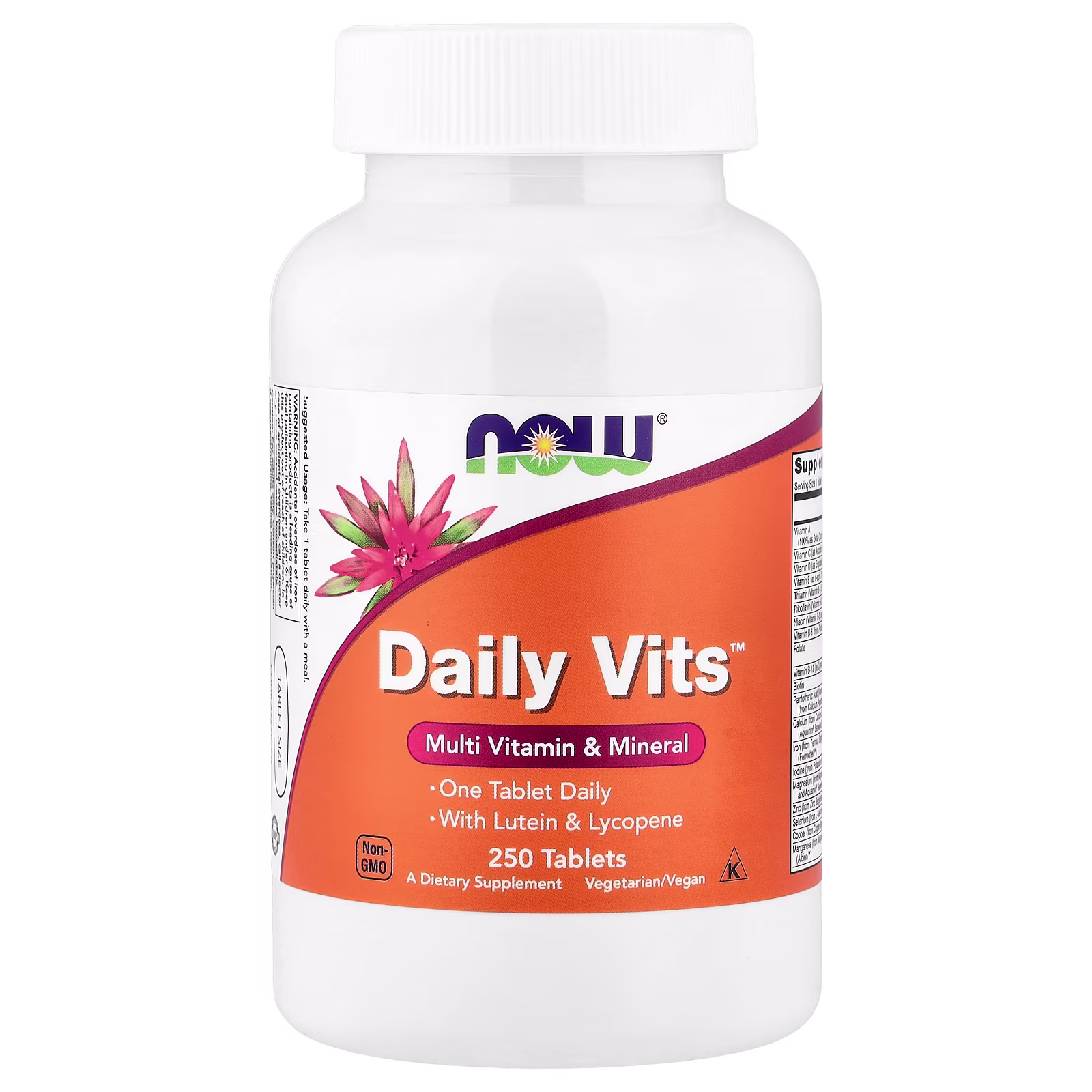 Daily Vits™, Suplemento multivitamínico y multimineral, 250 tabletas, NOW Foods