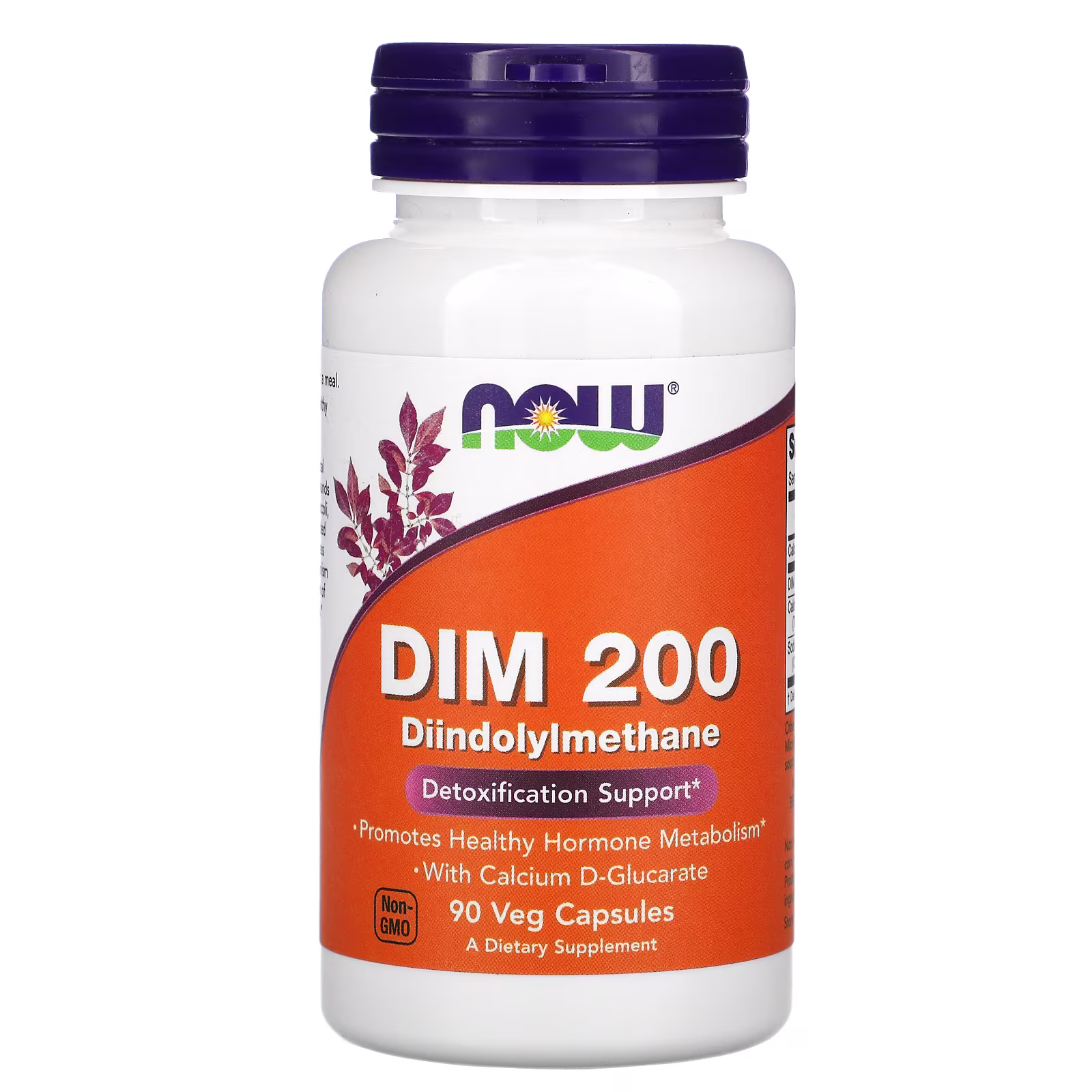 DIM 200, 90 cápsulas vegetales, NOW Foods