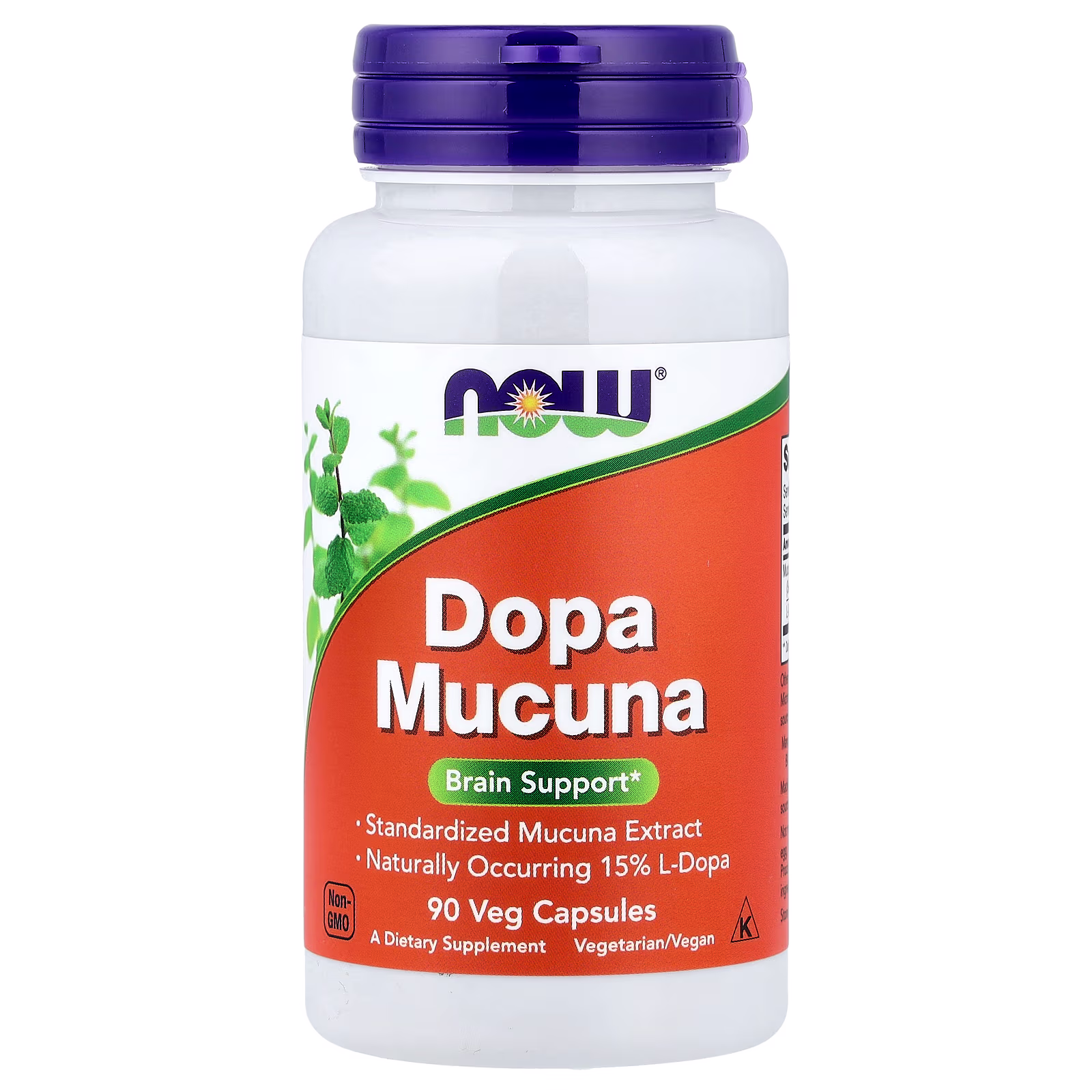 Mucuna Dopa, 90 cápsulas vegetales, NOW Foods