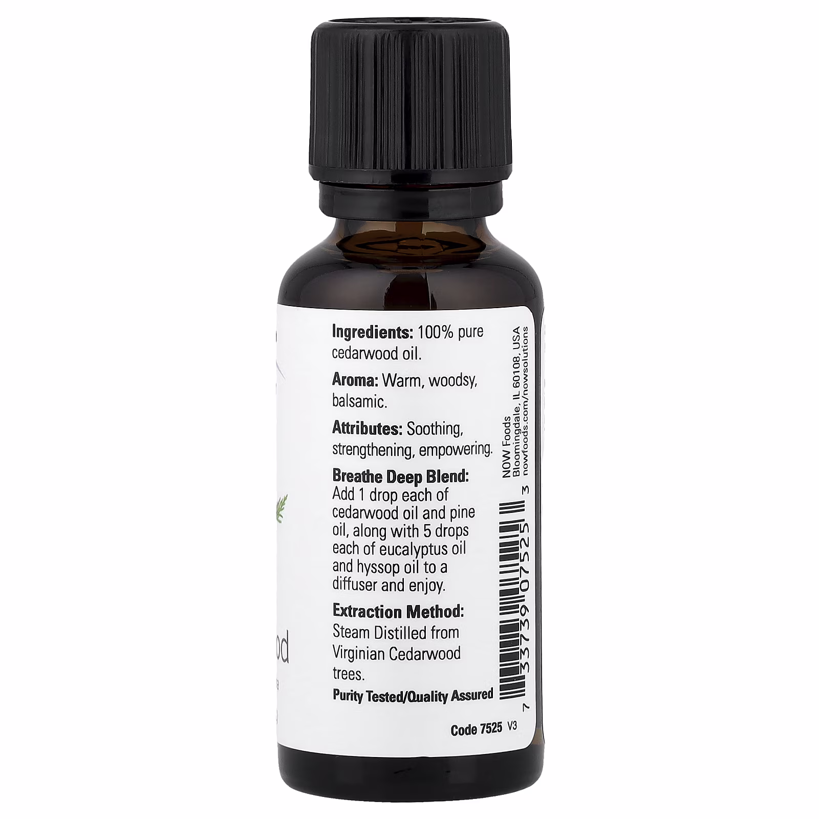 Aceites esenciales, Madera de cedro, 30 ml (1 oz. Líq.), NOW Foods