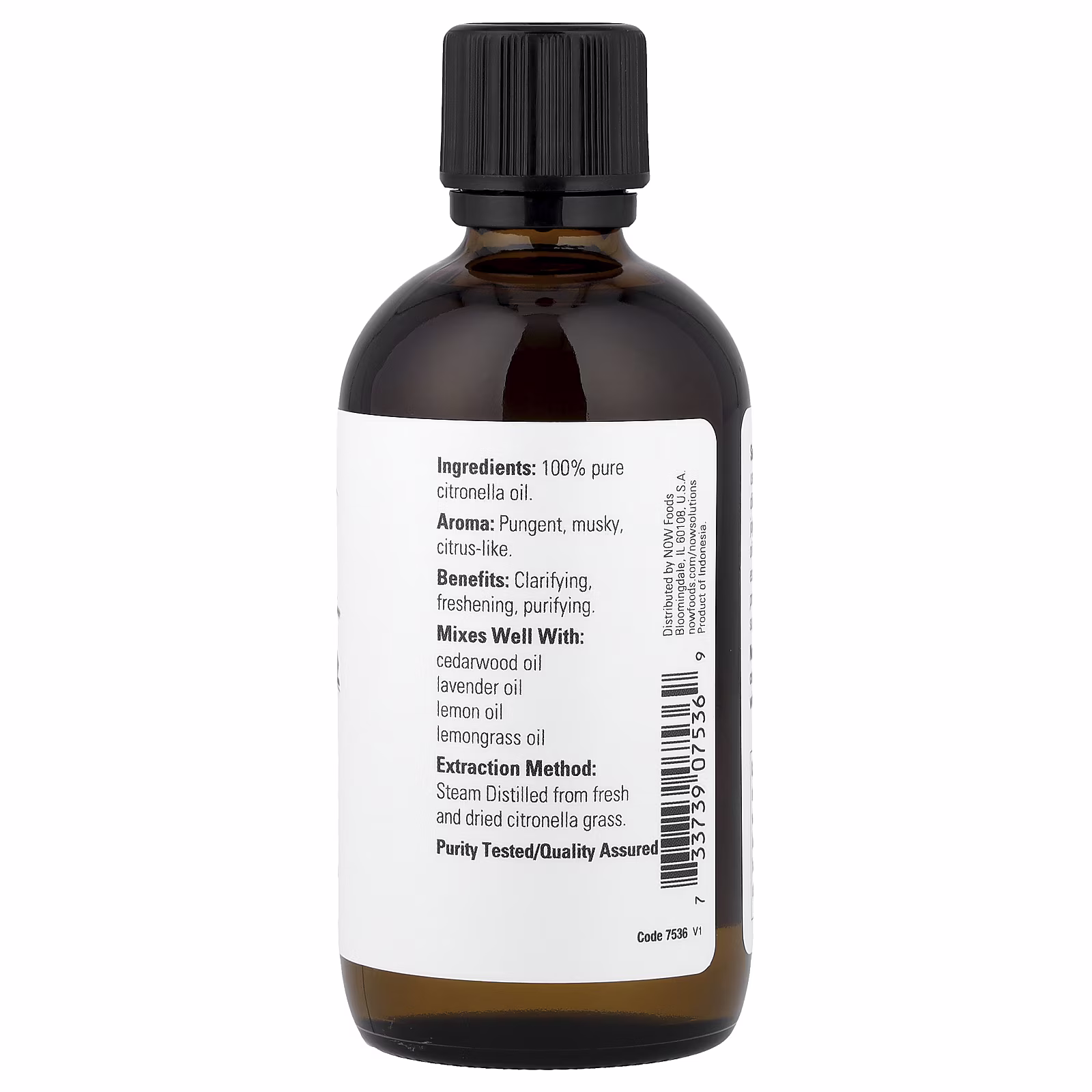 Aceites esenciales, Citronela, 4 fl oz (118 ml), NOW Foods