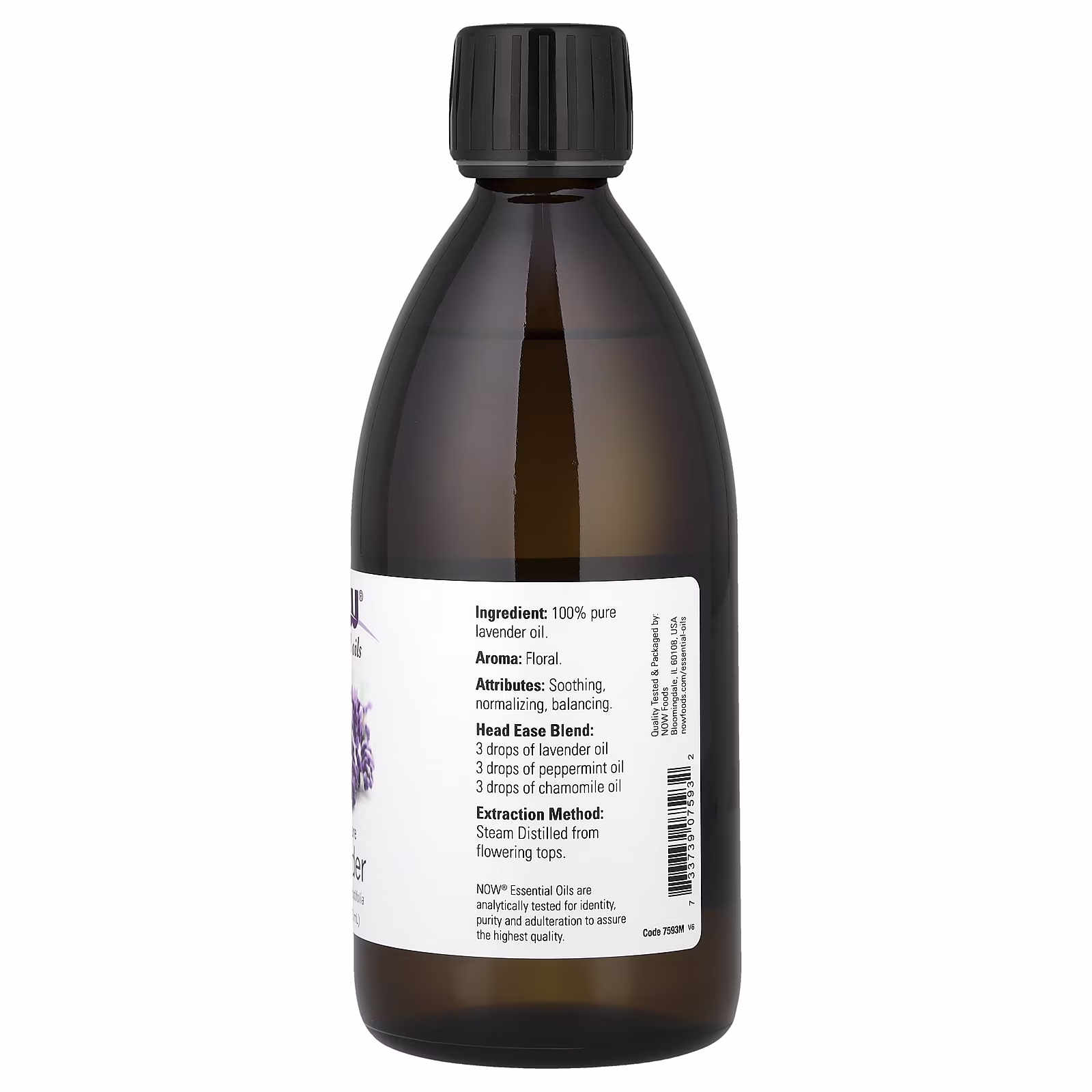 Aceites esenciales, Lavanda 100 % pura, 473 ml (16 oz. líq.), NOW Foods