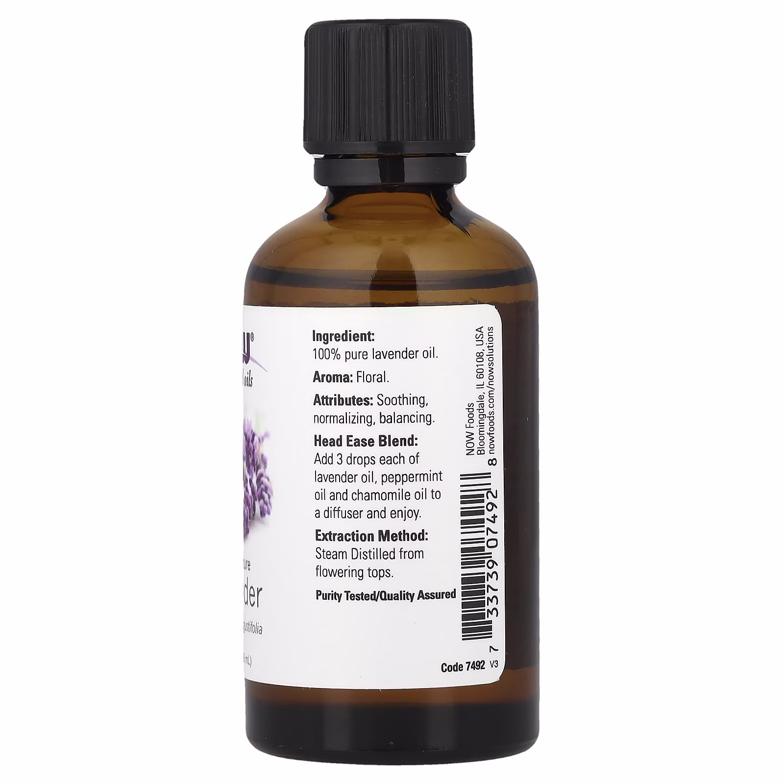 Aceites esenciales, Lavanda, 59 ml (2 oz. Líq.), NOW Foods
