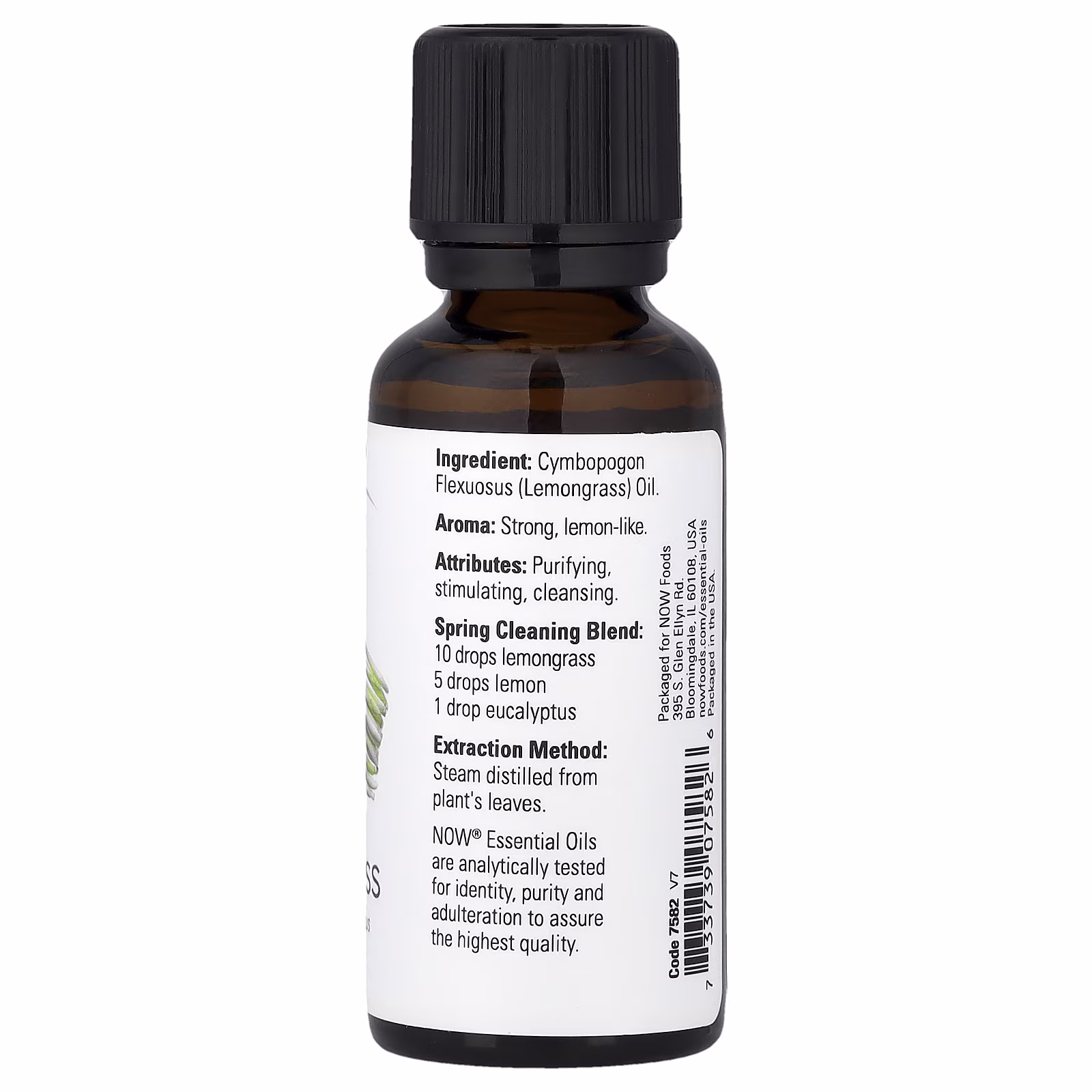 Aceites esenciales, Limoncillo, 30 ml (1 oz. líq.), NOW Foods