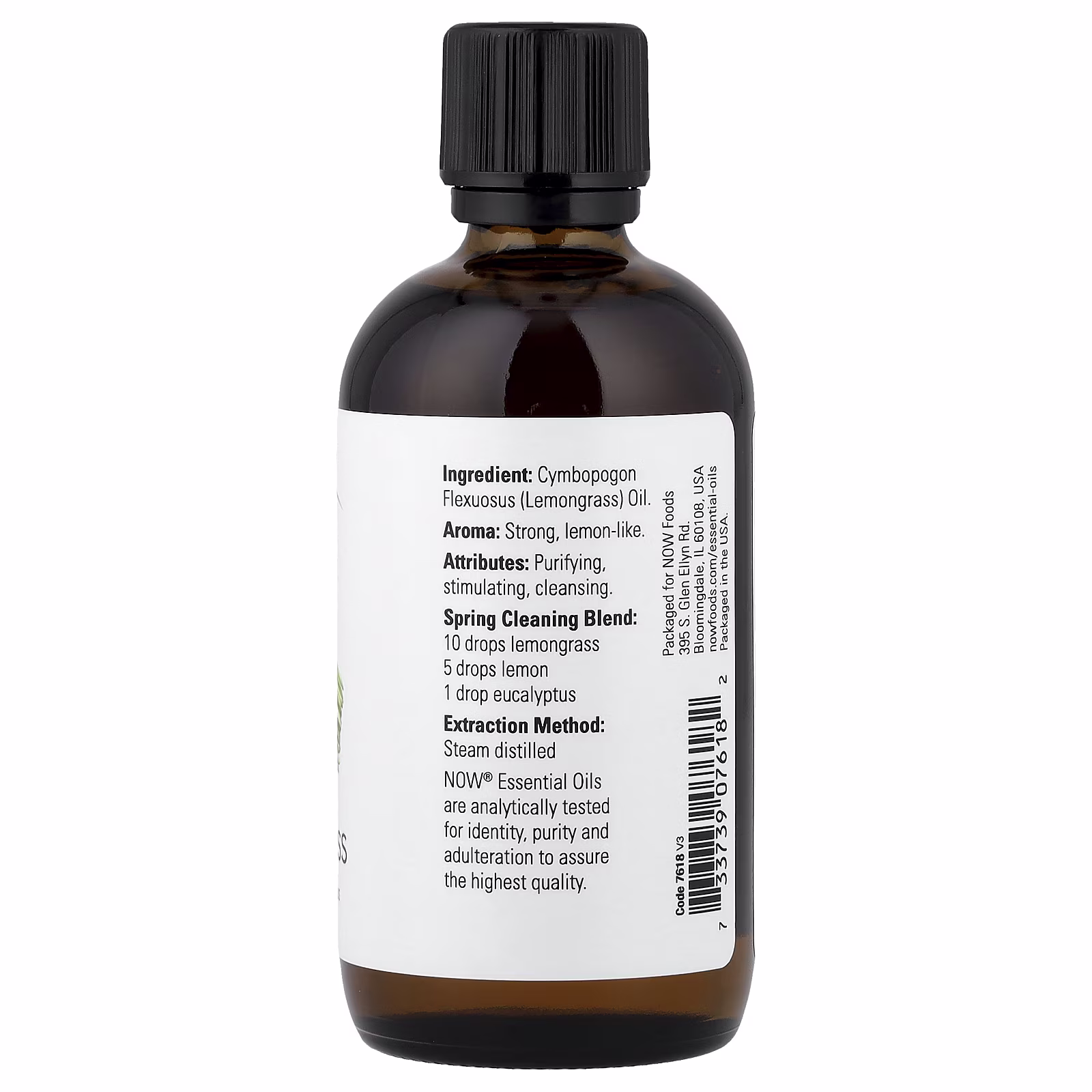 Aceites esenciales, Limoncillo, 118 ml (4 oz. líq.), NOW Foods