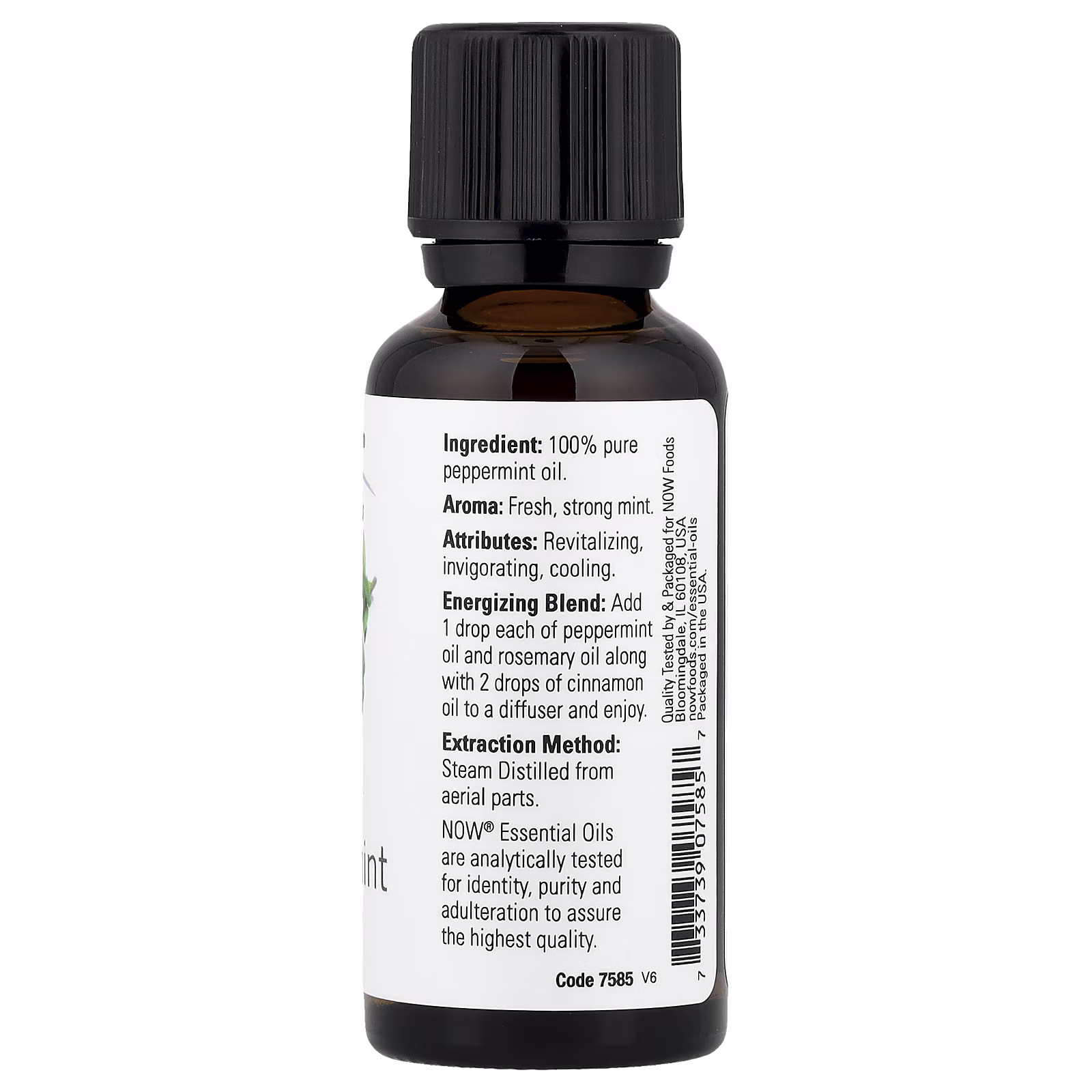 Aceites esenciales, Menta, 30 ml (1 oz. líq.), NOW Foods