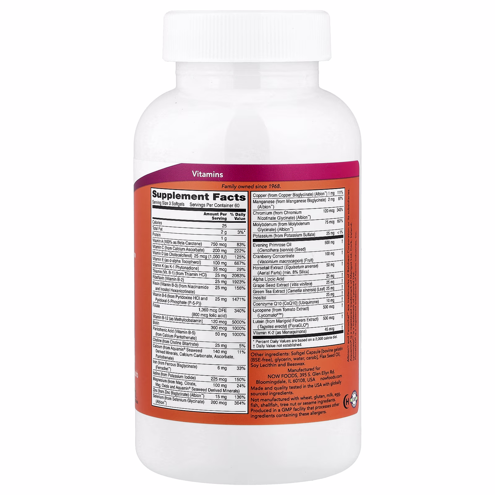 EVE™, Suplemento multivitamínico superior para mujeres, 180 cápsulas blandas, NOW Foods