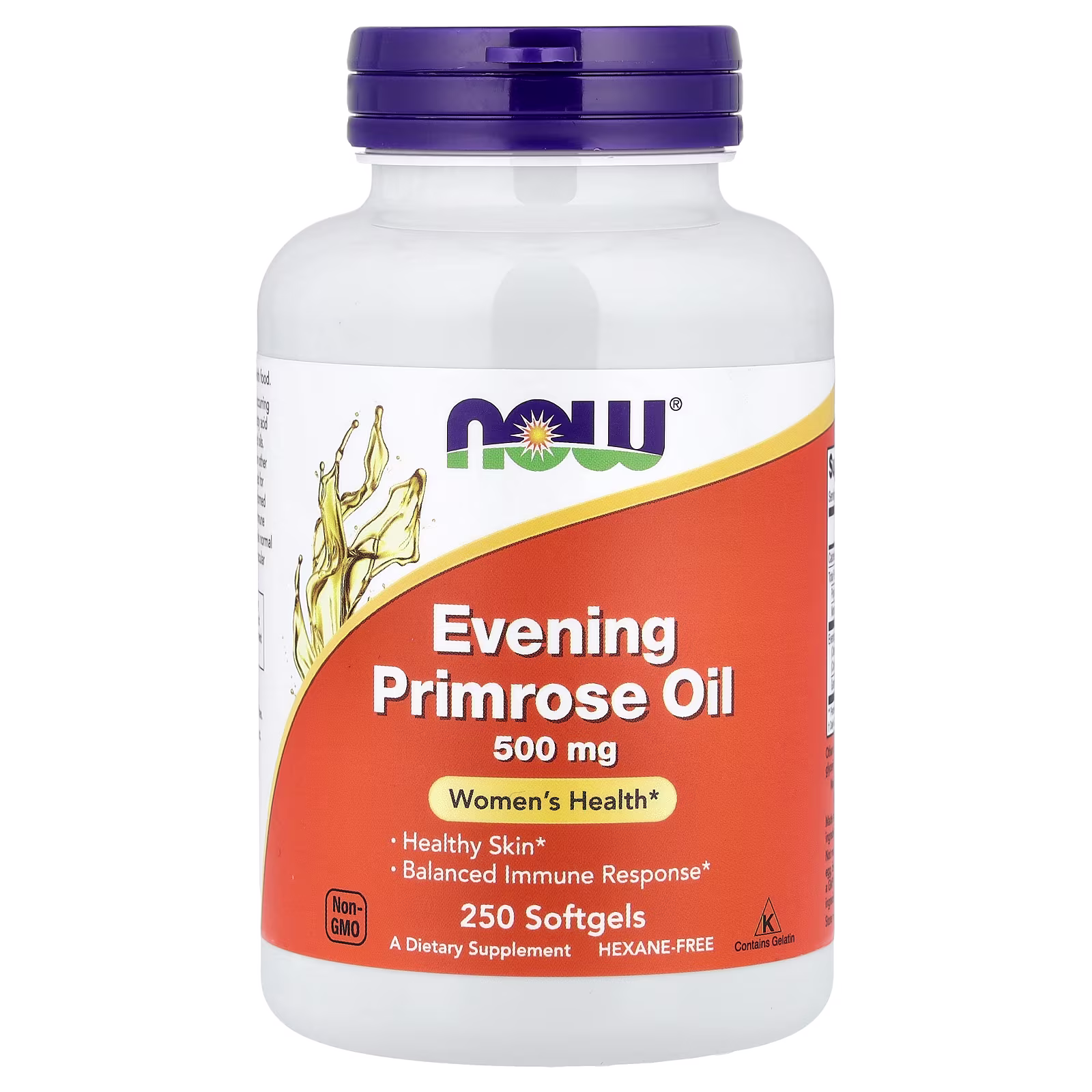 Aceite de onagra, 500 mg, 250 cápsulas blandas, NOW Foods