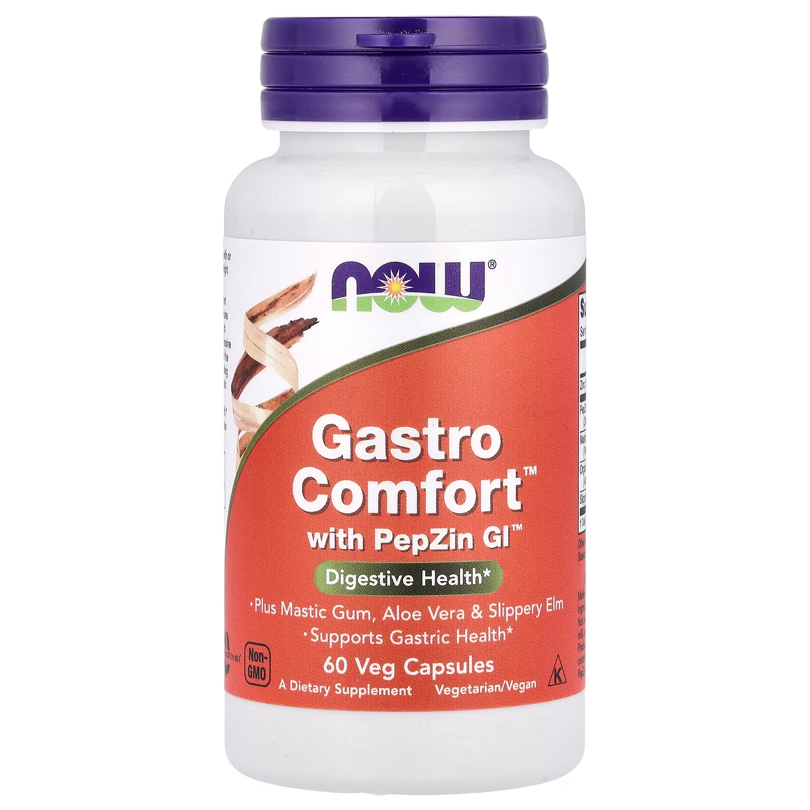 Gastro Comfort™ con PepZin GI™, Suplemento para favorecer la salud digestiva, 60 cápsulas vegetales, NOW Foods