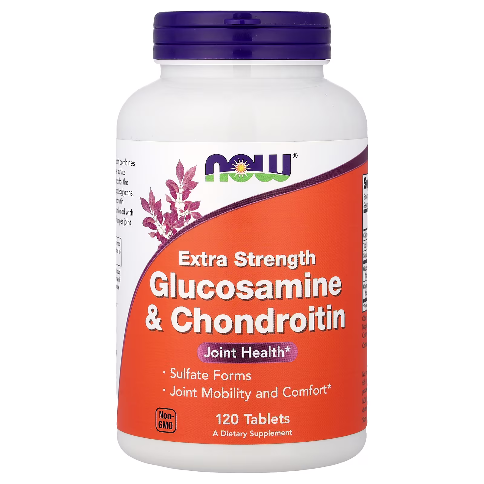 Glucosamina y condroitina, 120 tabletas, NOW Foods