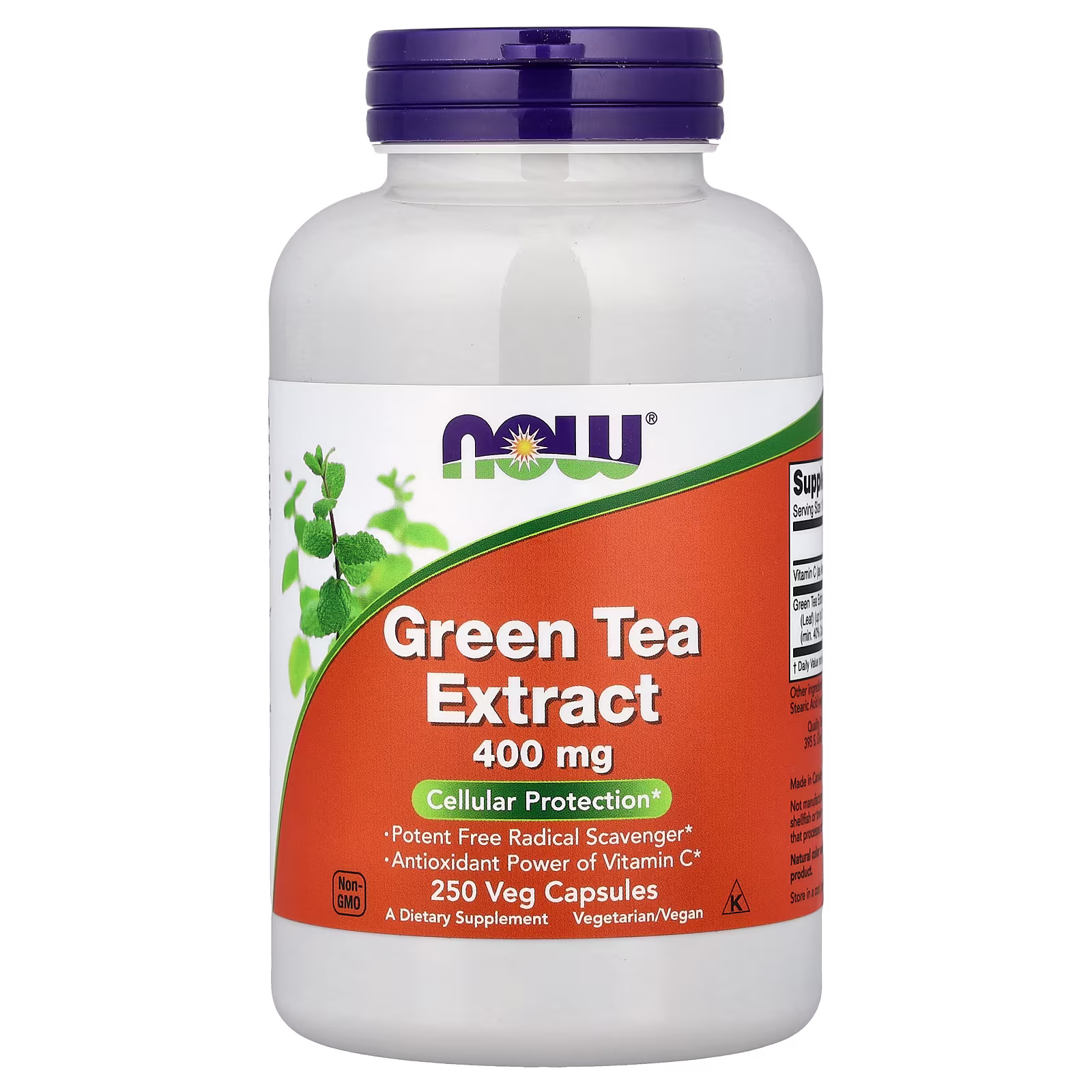 Extracto de té verde, 400 mg, 250 cápsulas vegetales, NOW Foods