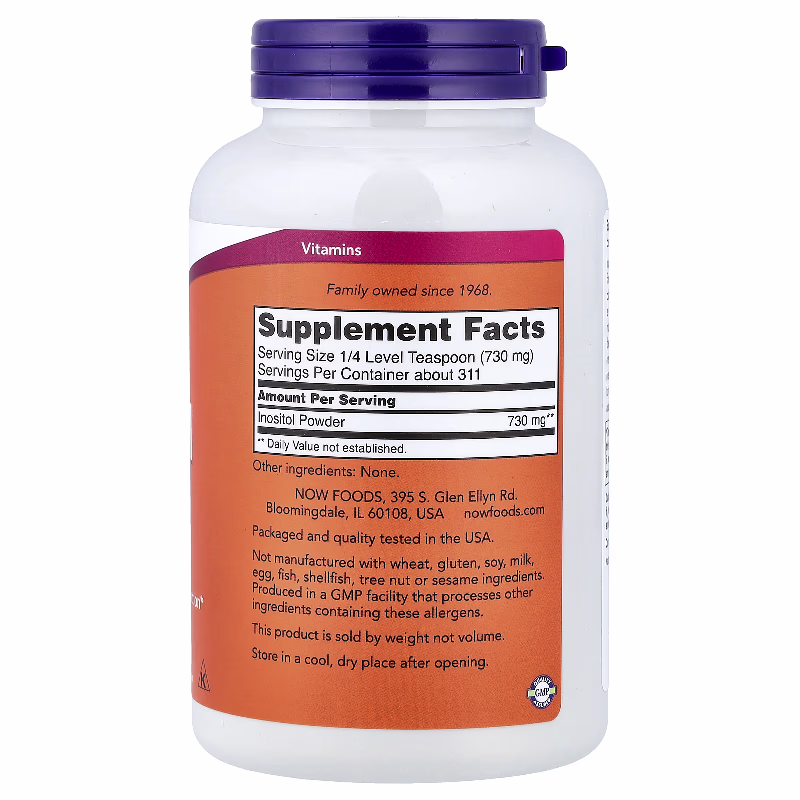 Inositol en polvo, 227 g (8 oz), NOW Foods