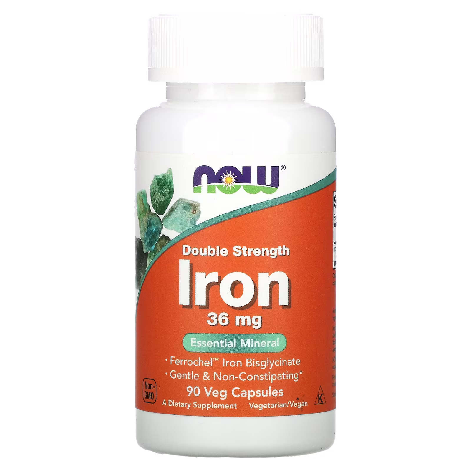 Hierro, 36 mg, 90 cápsulas vegetales, NOW Foods