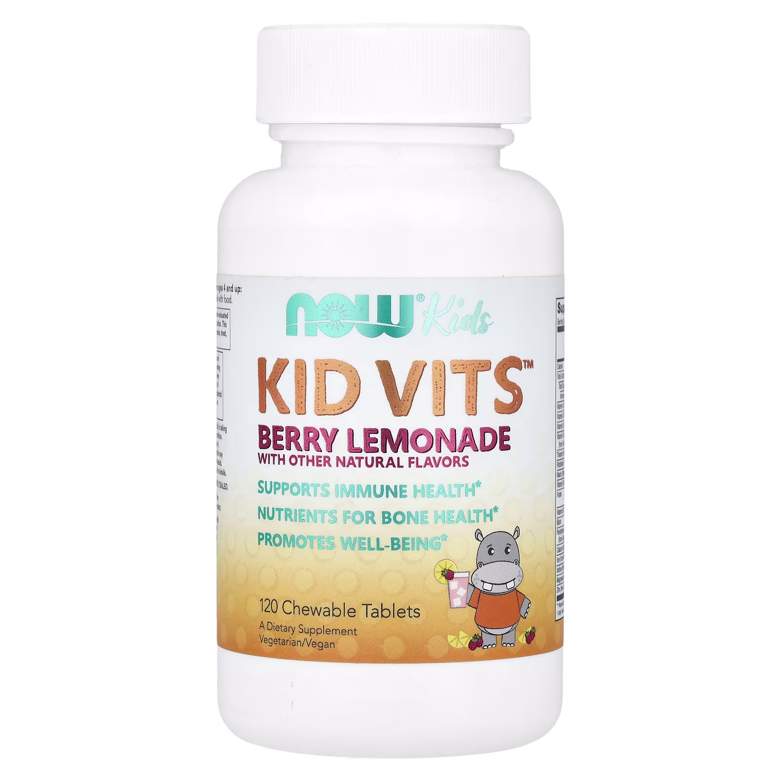 Niños, Kid Vits™, Limonada de bayas, 120 tabletas masticables, NOW Foods