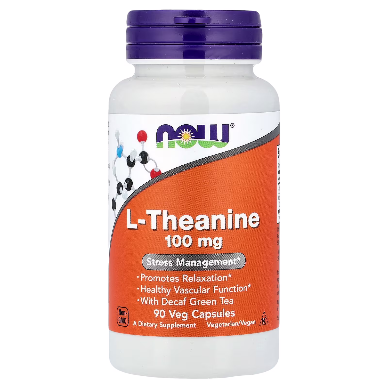 L-teanina, 90 cápsulas vegetales, NOW Foods