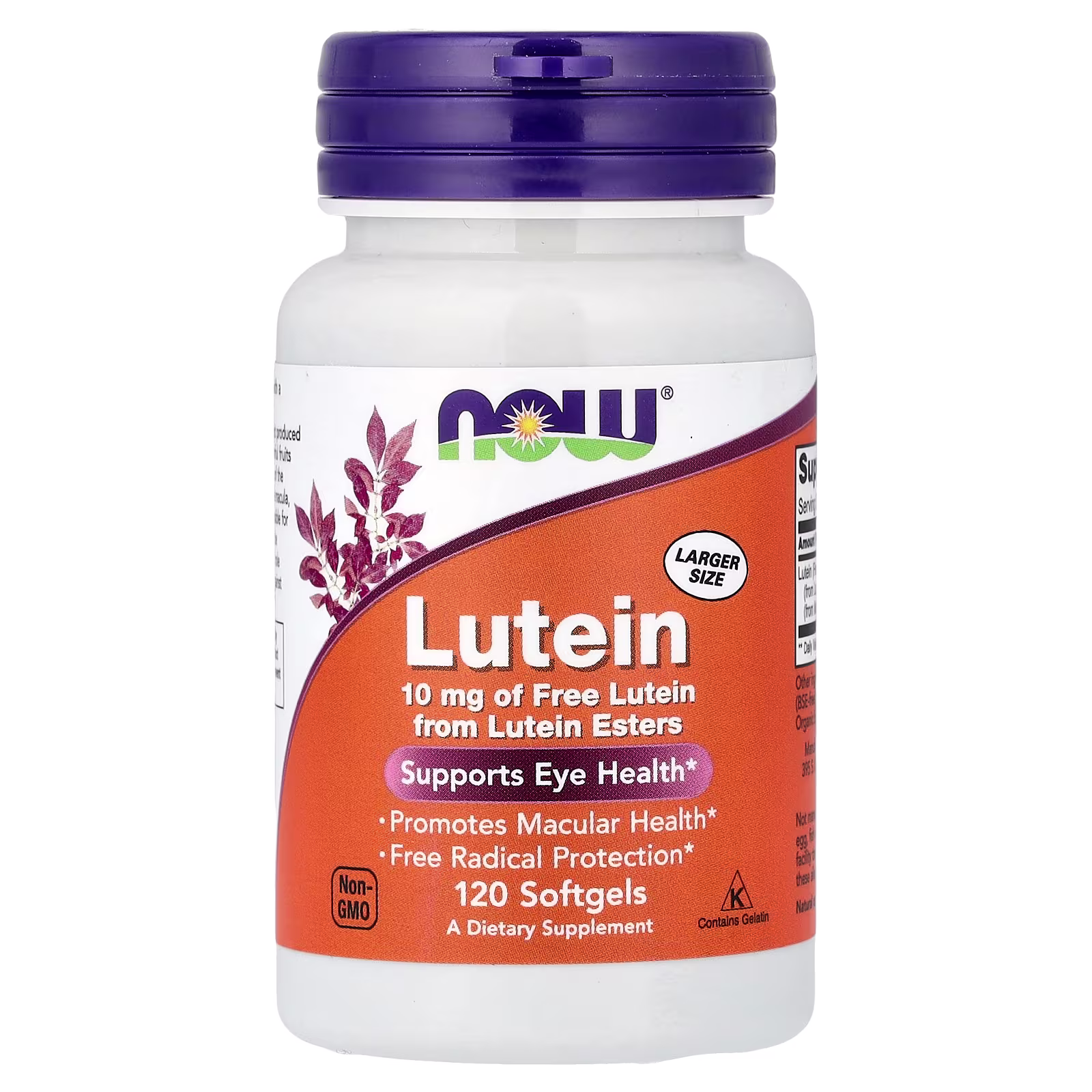 Luteína, 10 mg, 120 cápsulas blandas, NOW Foods