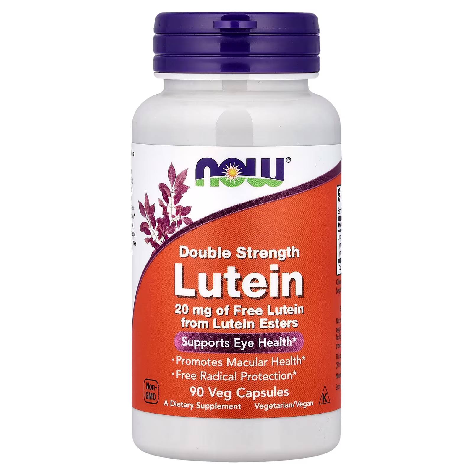 Luteína, 20 mg, 90 cápsulas vegetales, NOW Foods