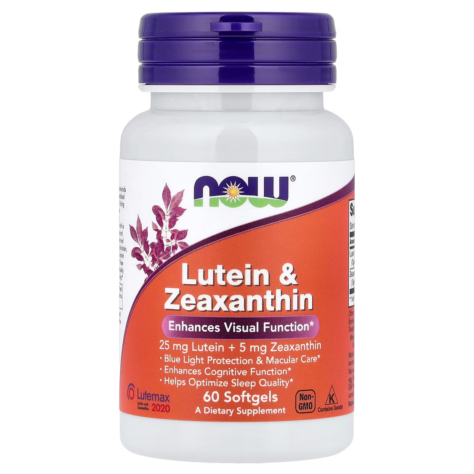 Luteína y Zeaxantina, 60 cápsulas blandas, NOW Foods