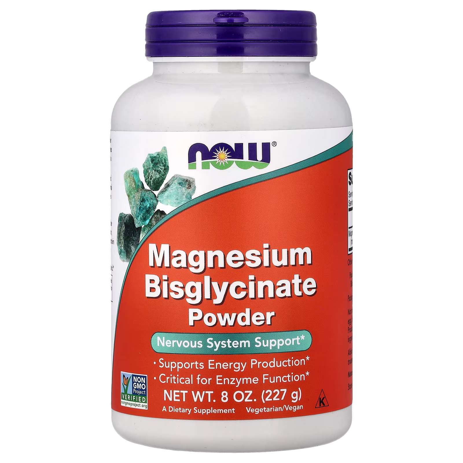 Bisglicinato de magnesio en polvo, 227 g (8 oz), NOW Foods