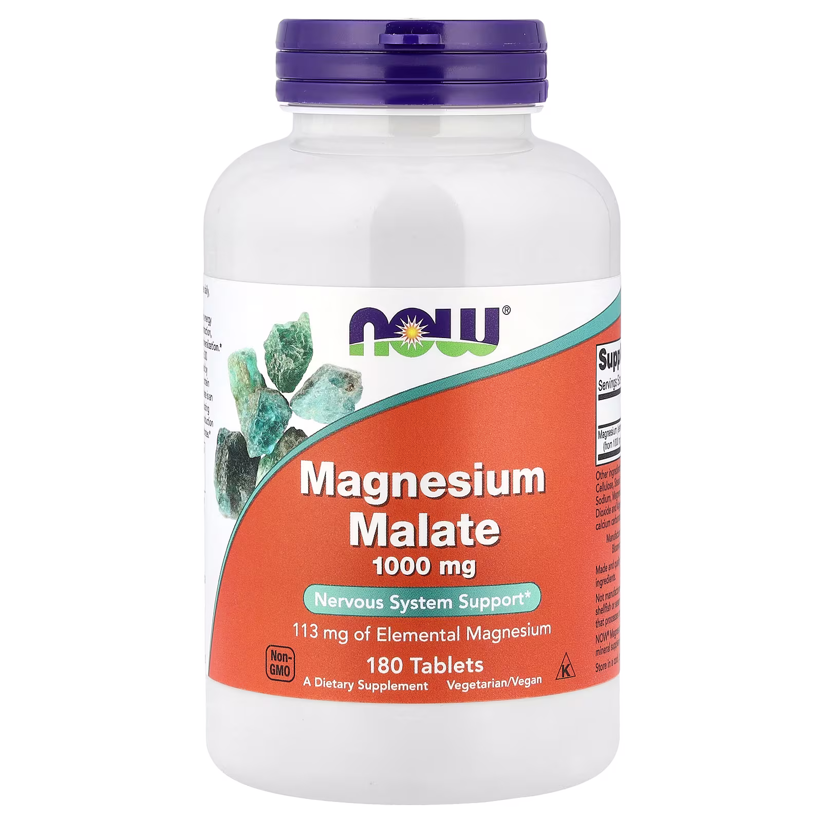 Malato de magnesio, 1000 mg, 180 tabletas, NOW Foods