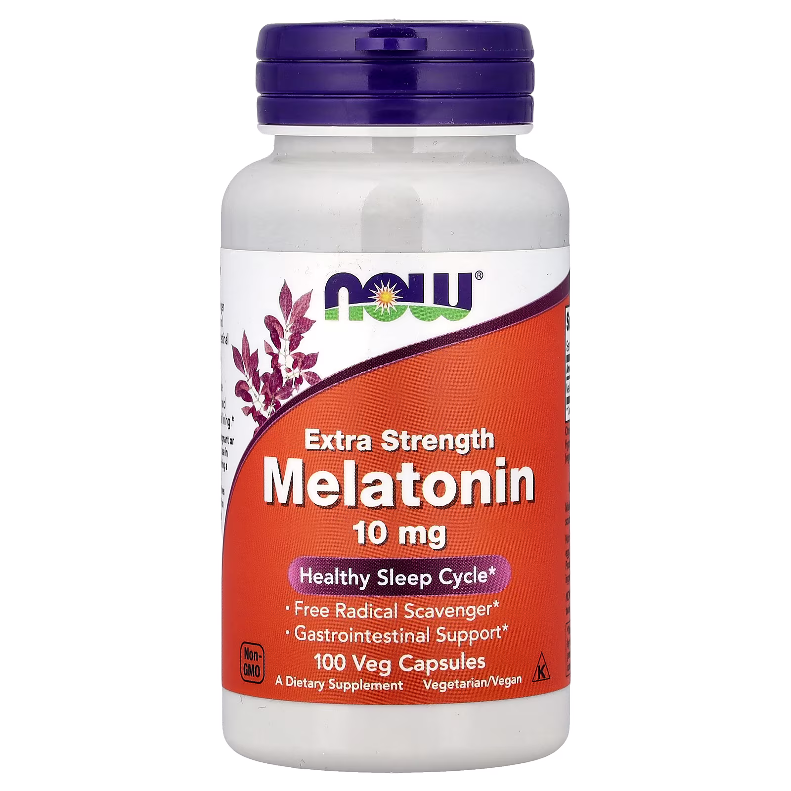 Melatonina, 10 mg, 100 cápsulas vegetales, NOW Foods