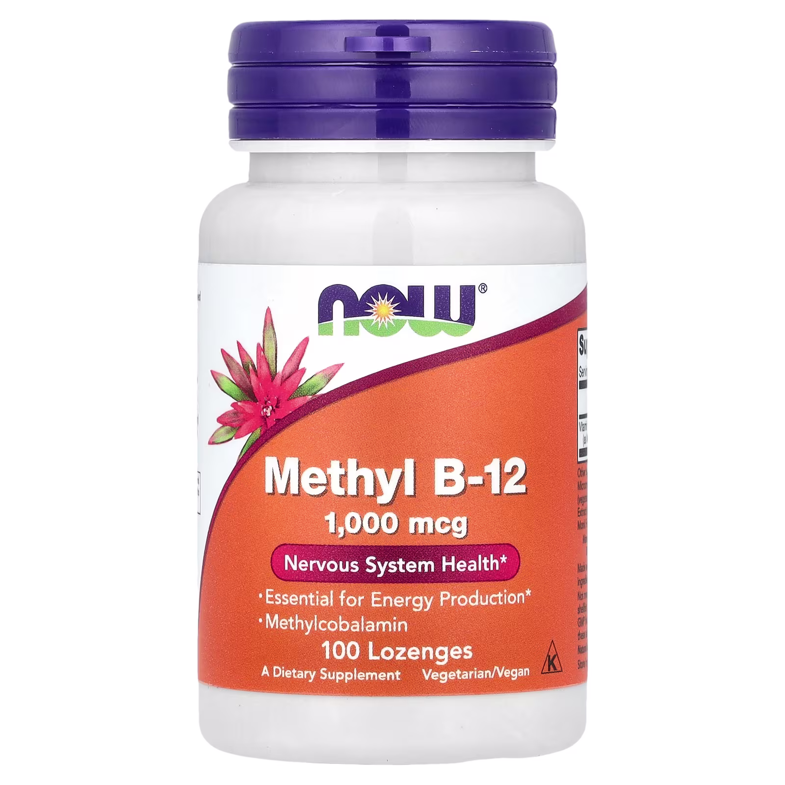 Metil B12, 1000 mcg, 100 pastillas, NOW Foods