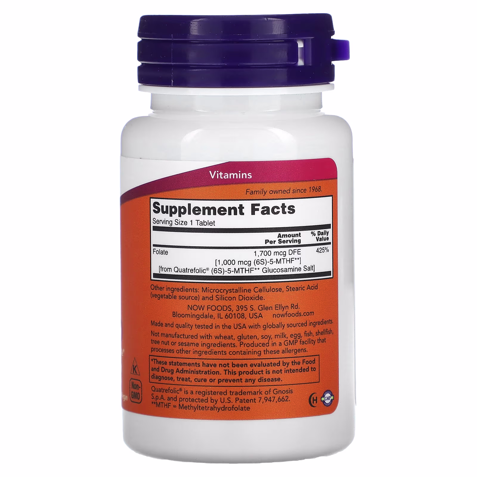 Metilfolato, 1000 mcg, 90 tabletas, NOW Foods
