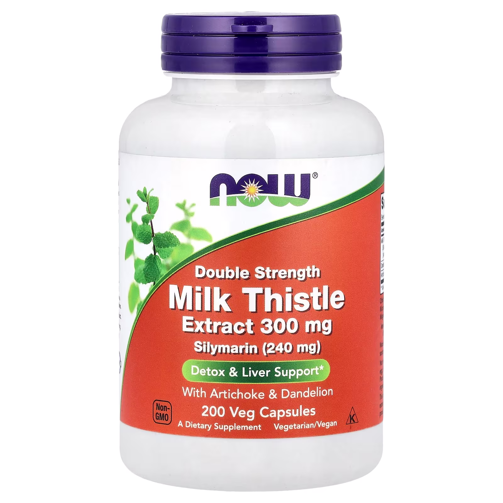Extracto de cardo mariano, 300 mg, 200 cápsulas vegetales, NOW Foods