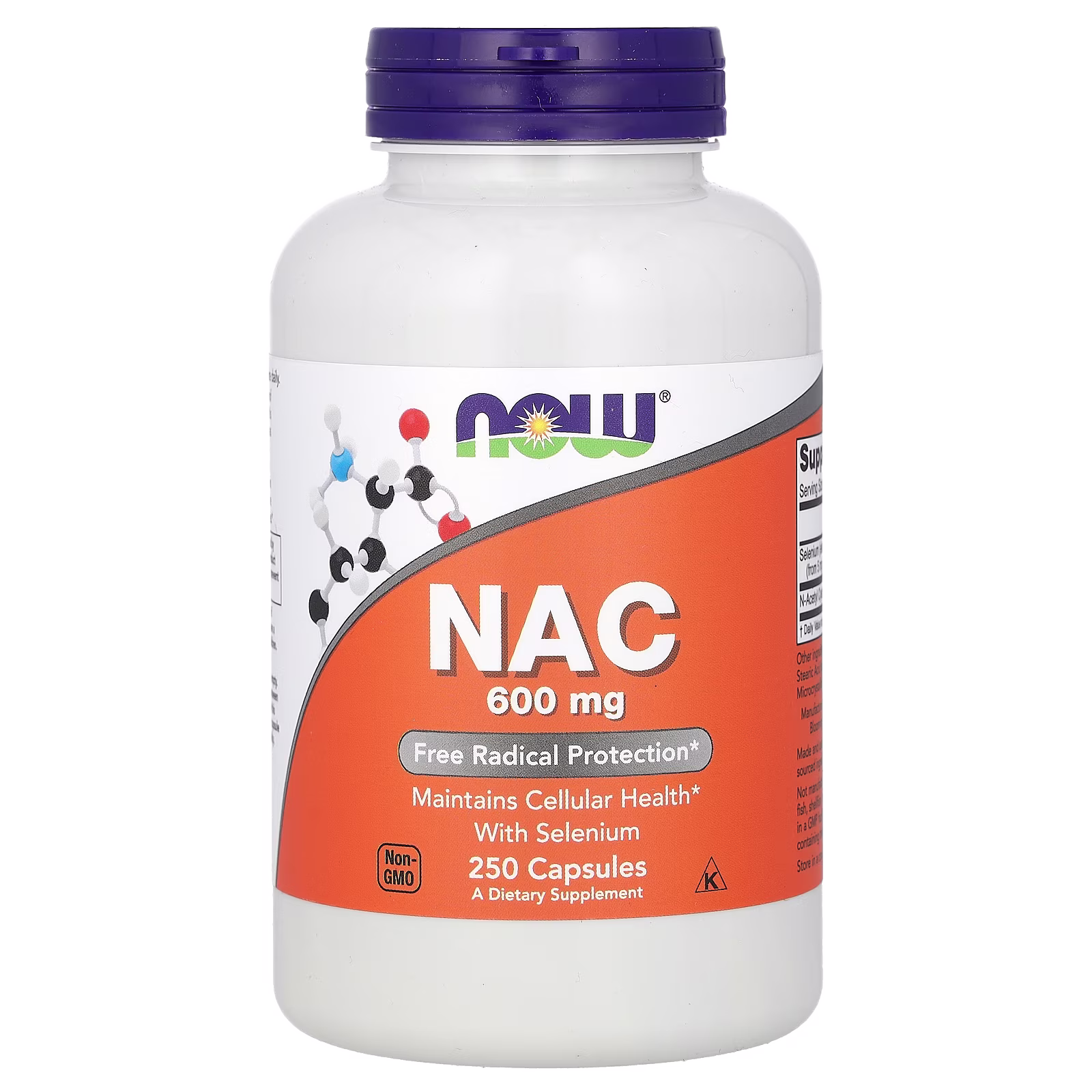 NAC, 600 mg, 250 cápsulas, NOW Foods