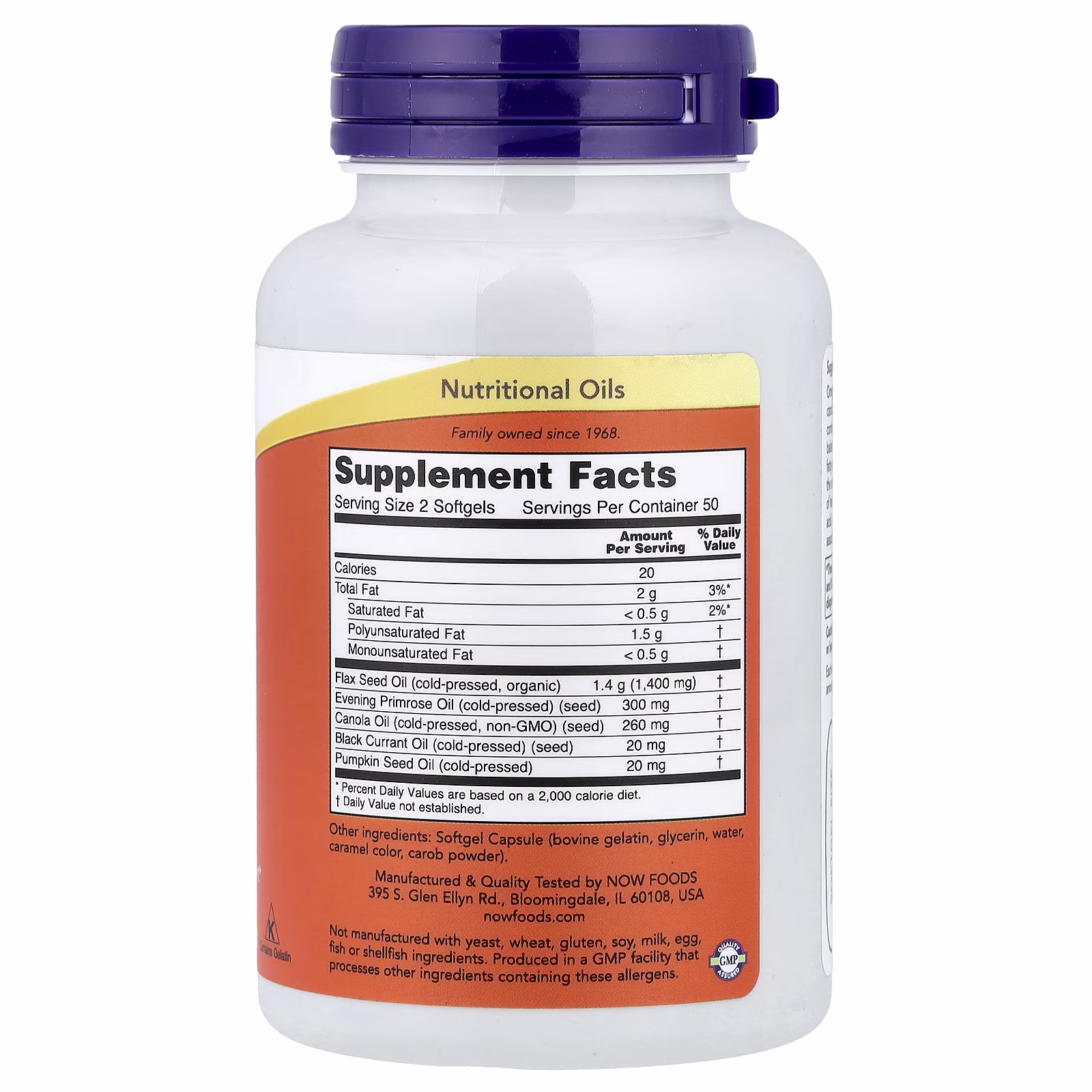 Omega-3, -6 y -9, 100 cápsulas blandas, NOW Foods