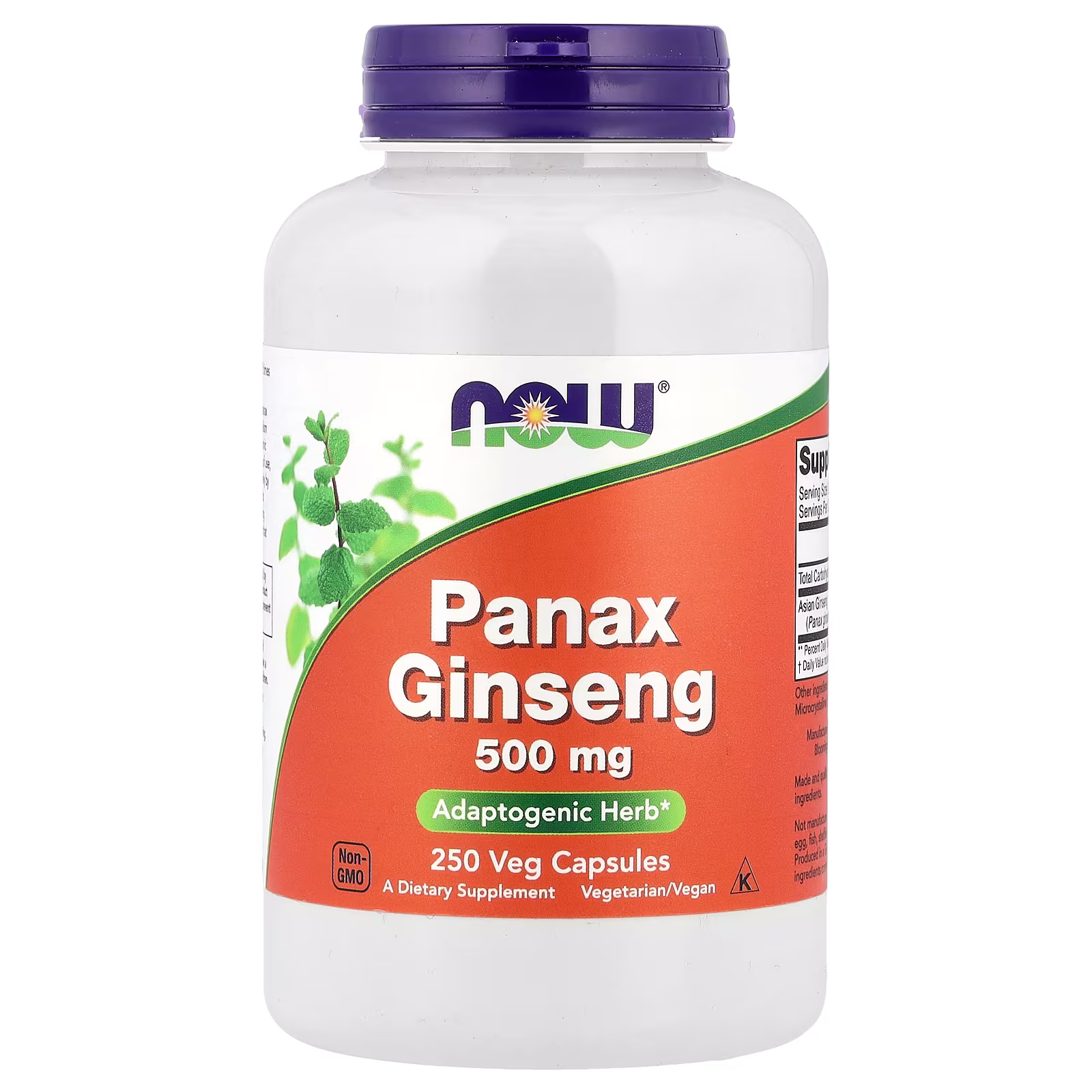 Panax ginseng, 500 mg, 250 cápsulas vegetales, NOW Foods
