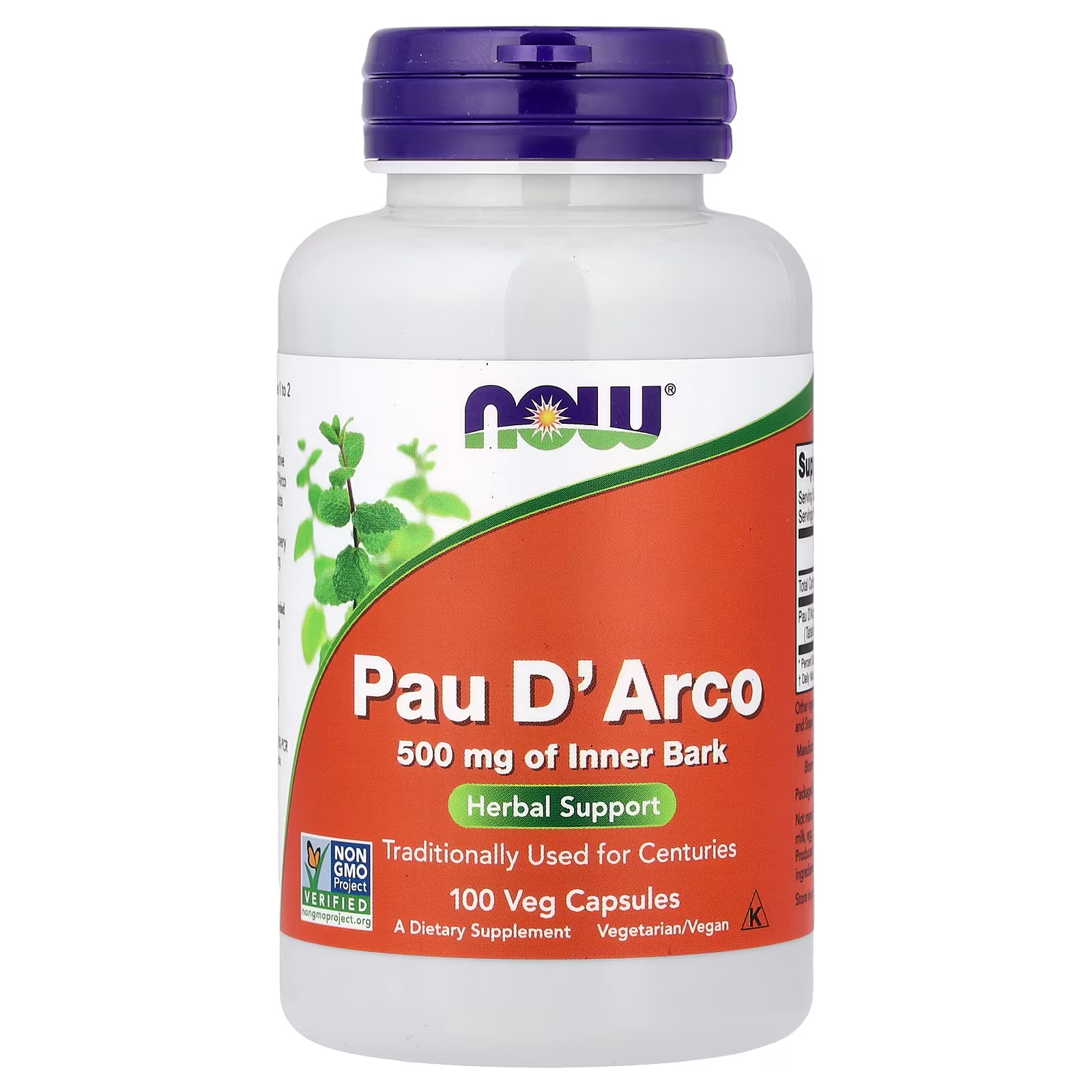 Pau d'Arco, 500 mg, 100 cápsulas vegetales, NOW Foods