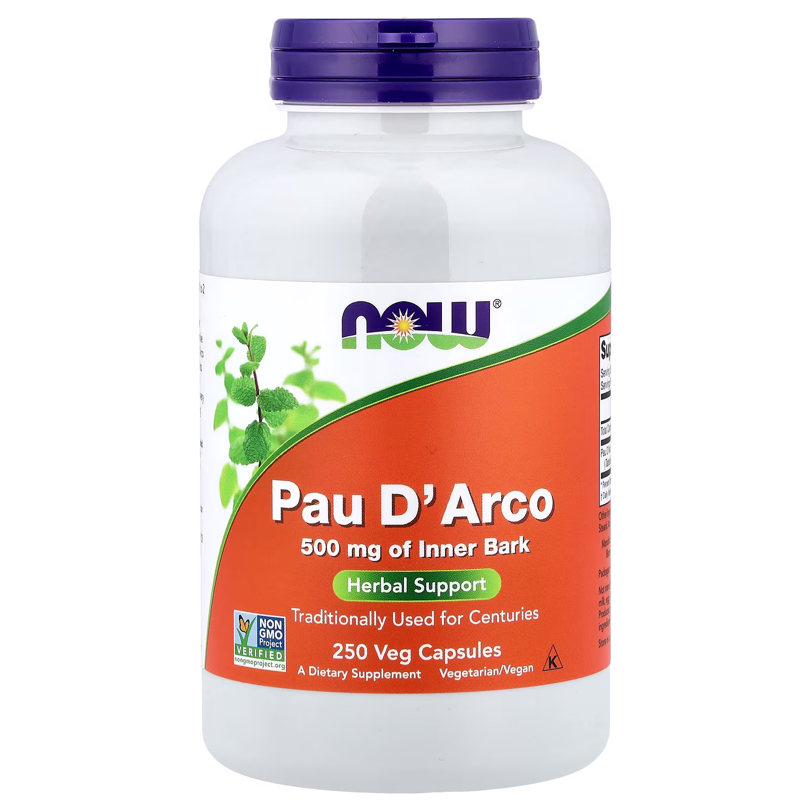Pau d'Arco (lapacho rosado), 500 mg, 250 cápsulas vegetales, NOW Foods