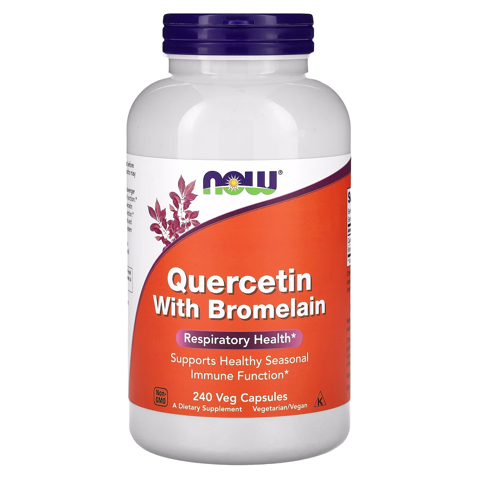 Quercetina con bromelaína, 240 cápsulas vegetales, NOW Foods