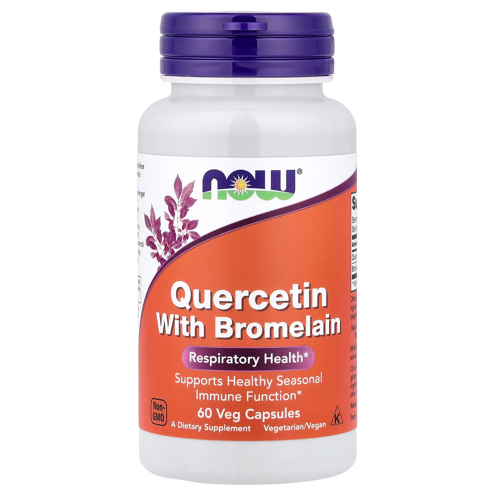 Quercetina con bromelaína, 60 cápsulas vegetales, NOW Foods