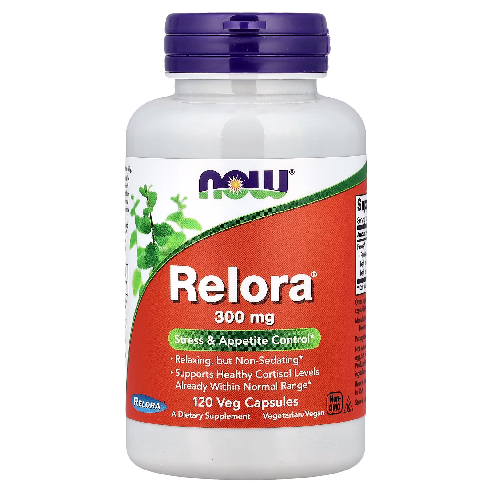 Relora®, Suplemento para favorecer el control del apetito y el estrés, 300 mg, 120 cápsulas vegetales, NOW Foods