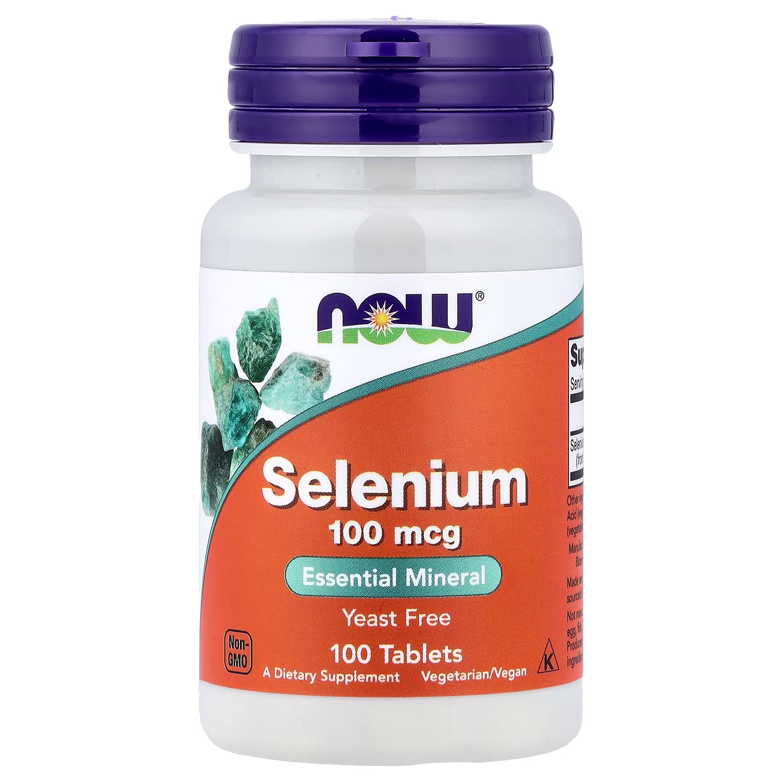 Selenio, 100 mcg, 100 tabletas, NOW Foods