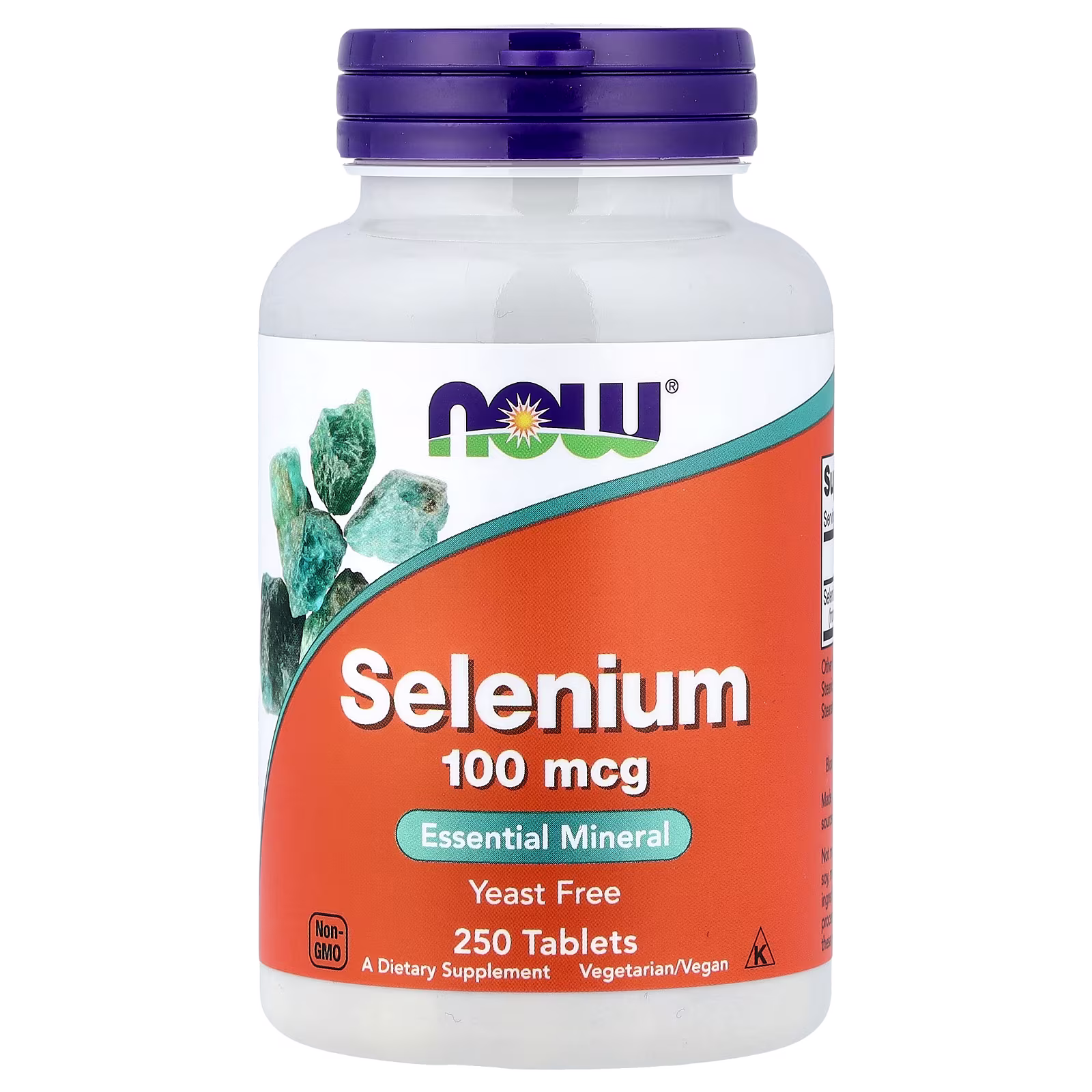 Selenio, 100 mcg, 250 tabletas, NOW Foods