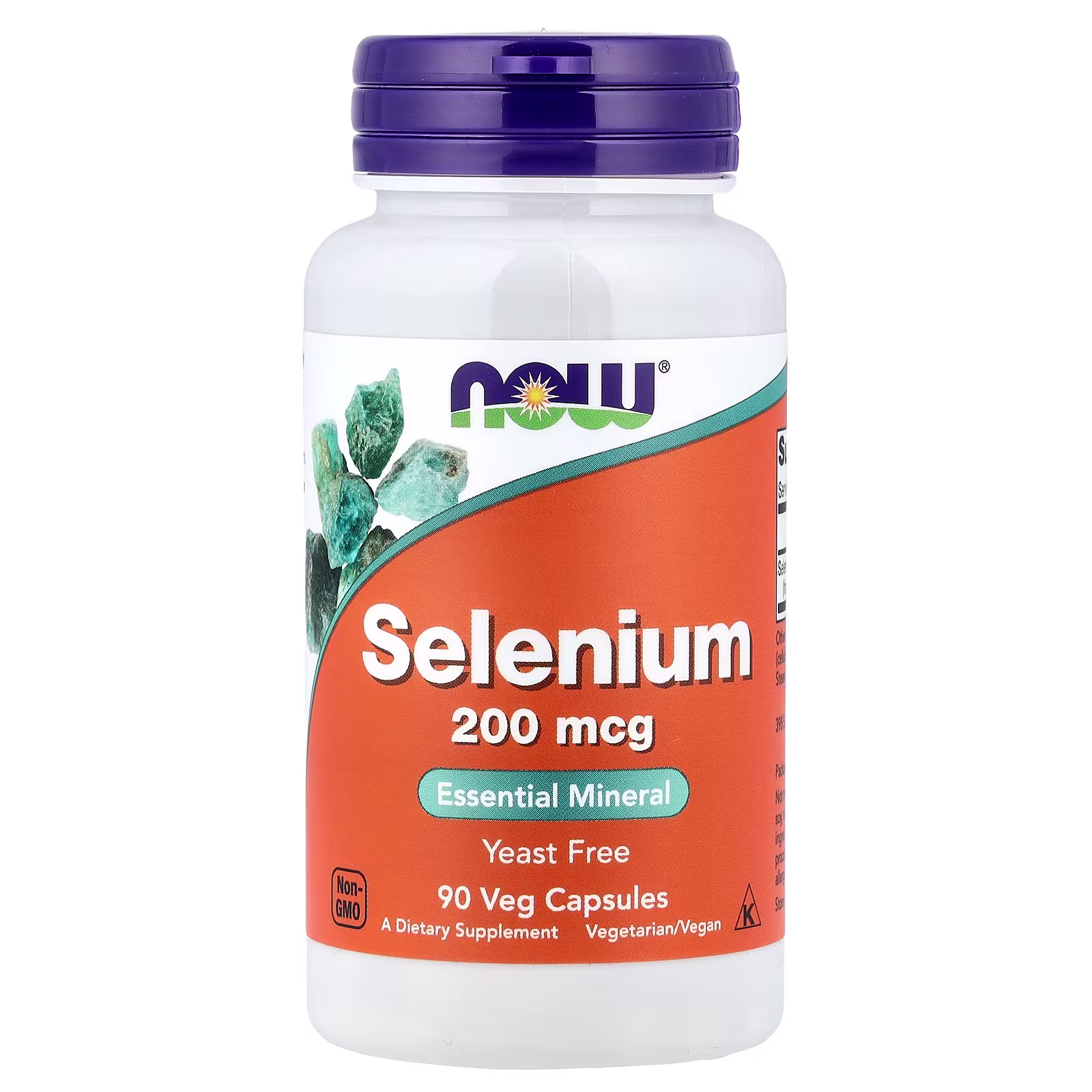 Selenio, 200 mcg, 90 cápsulas vegetales, NOW Foods