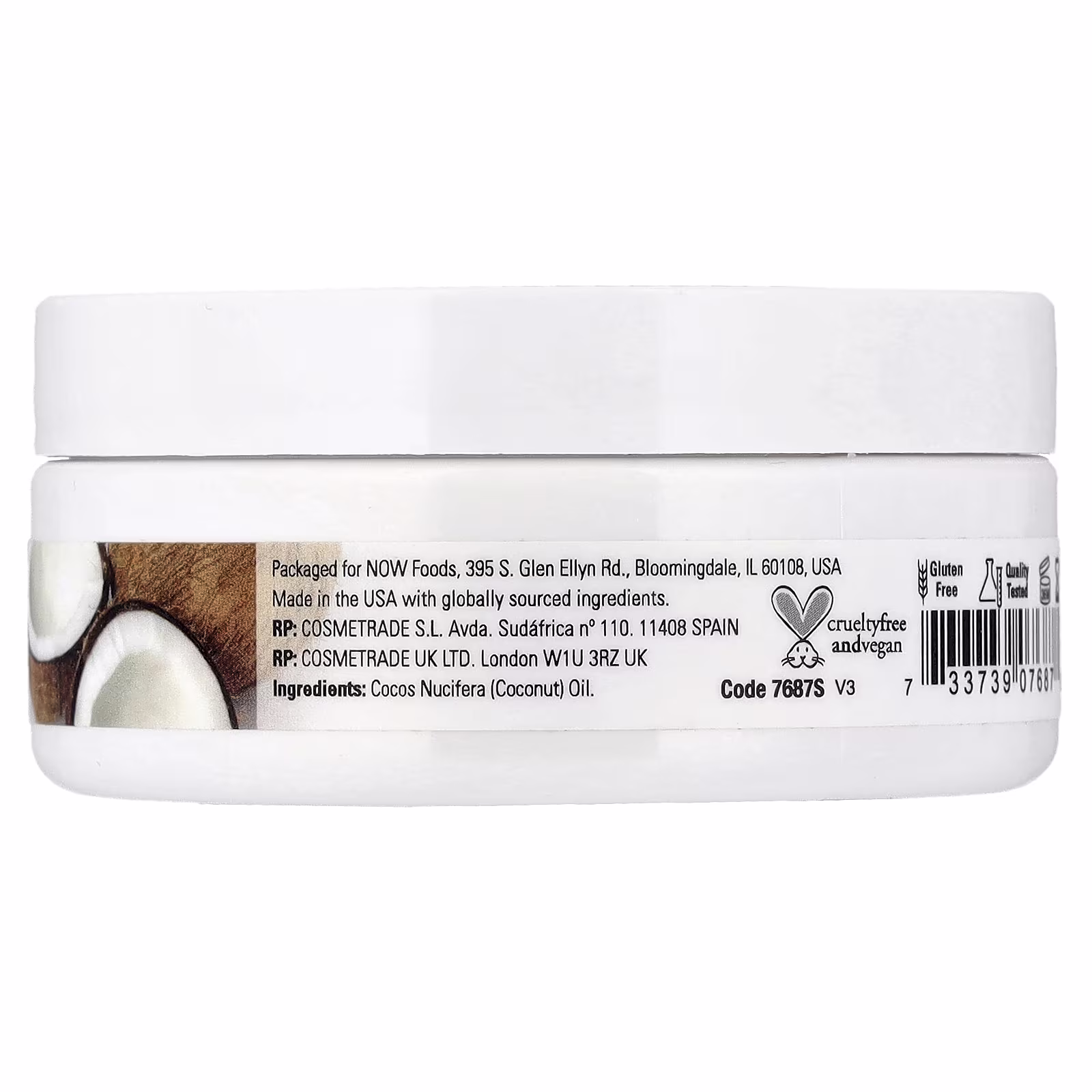 Solutions, Aceite de coco, Natural, 89 ml (3 oz. líq.), NOW Foods