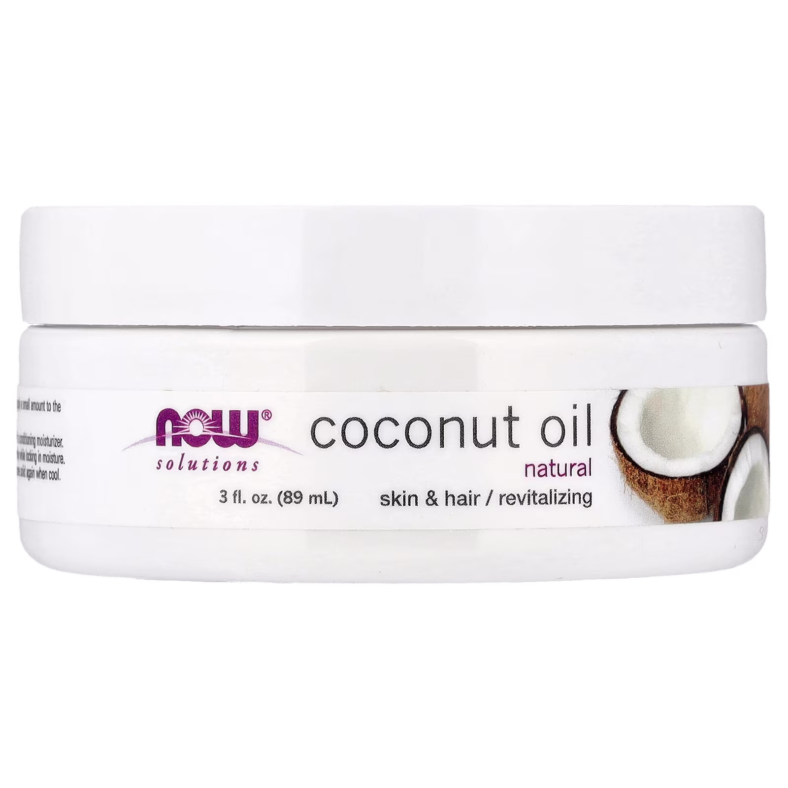 Solutions, Aceite de coco, Natural, 89 ml (3 oz. líq.), NOW Foods