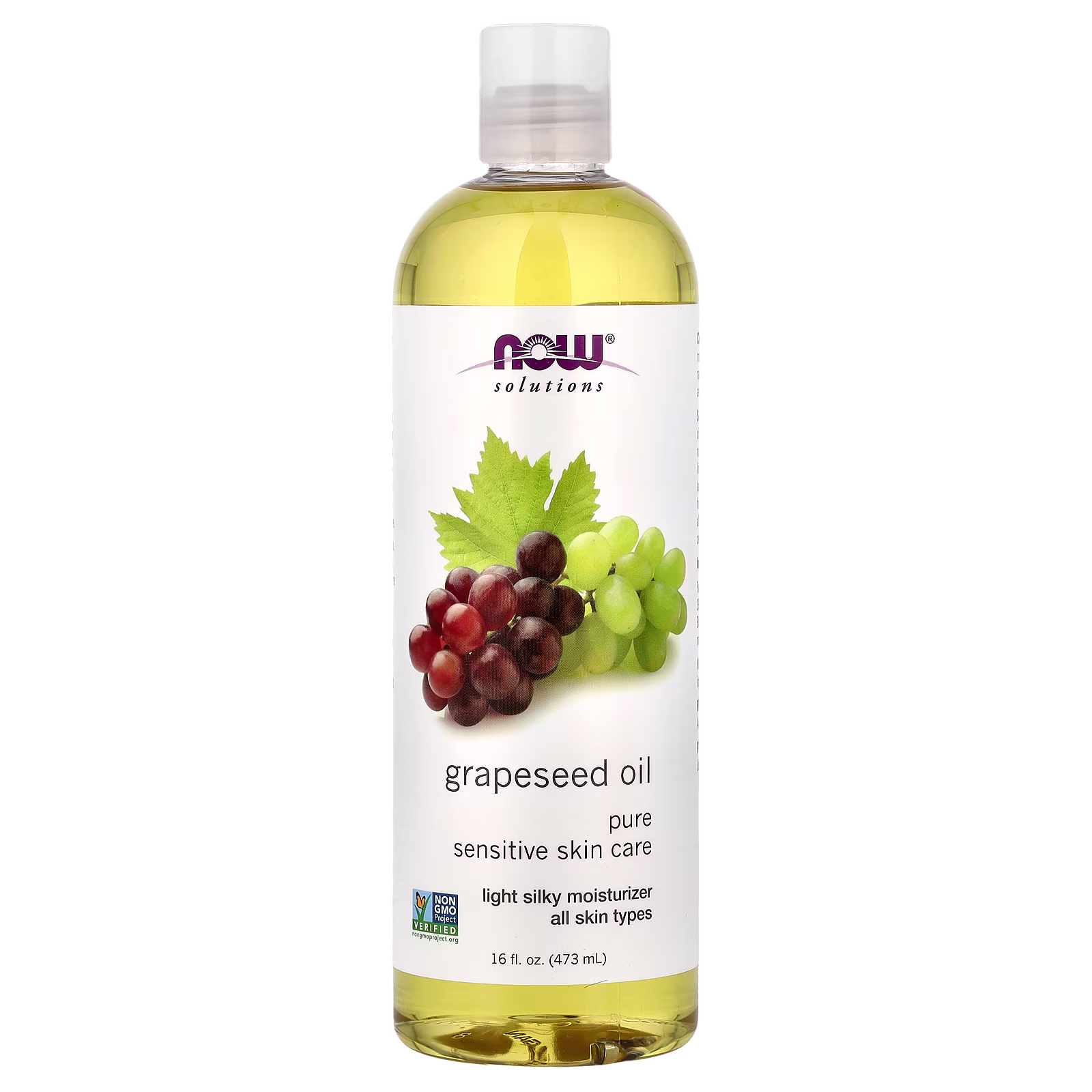Solutions, Aceite de semilla de uva, 473 ml (16 oz. líq.), NOW Foods