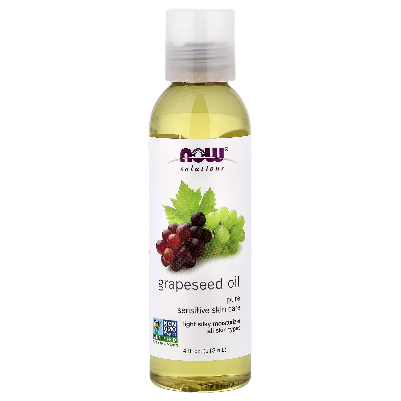 Solutions, Aceite de semilla de uva, 118 ml (4 oz. líq.), NOW Foods