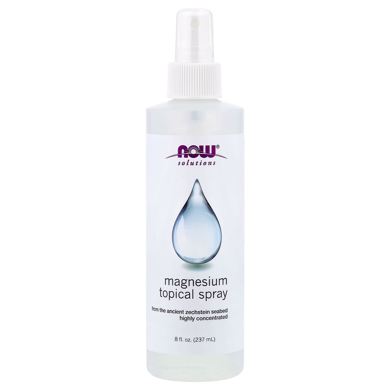 Solutions, Spray tópico de magnesio, 237 ml (8 oz. líq.), NOW Foods