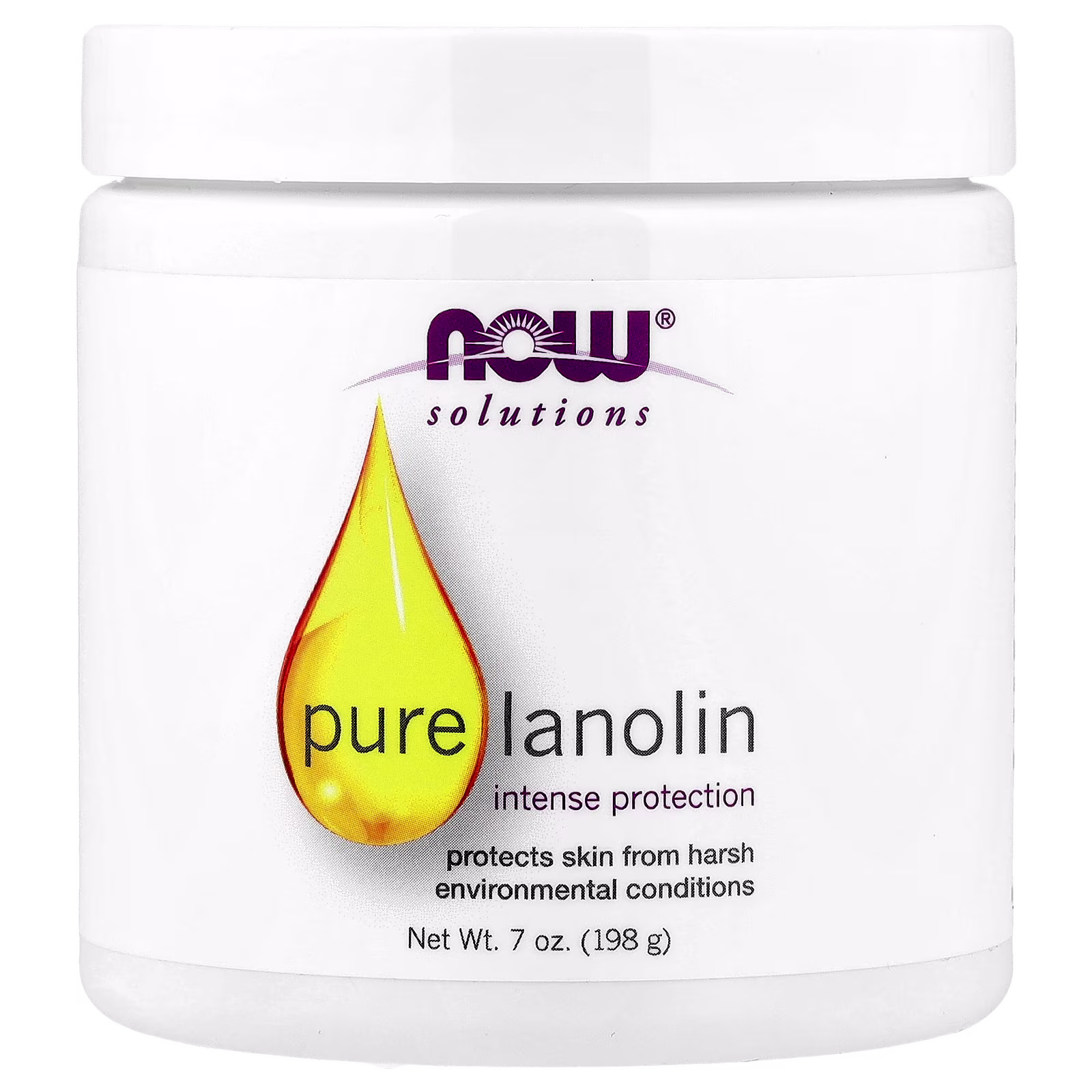 Solutions, Lanolina pura, 198 g (7 oz), NOW Foods