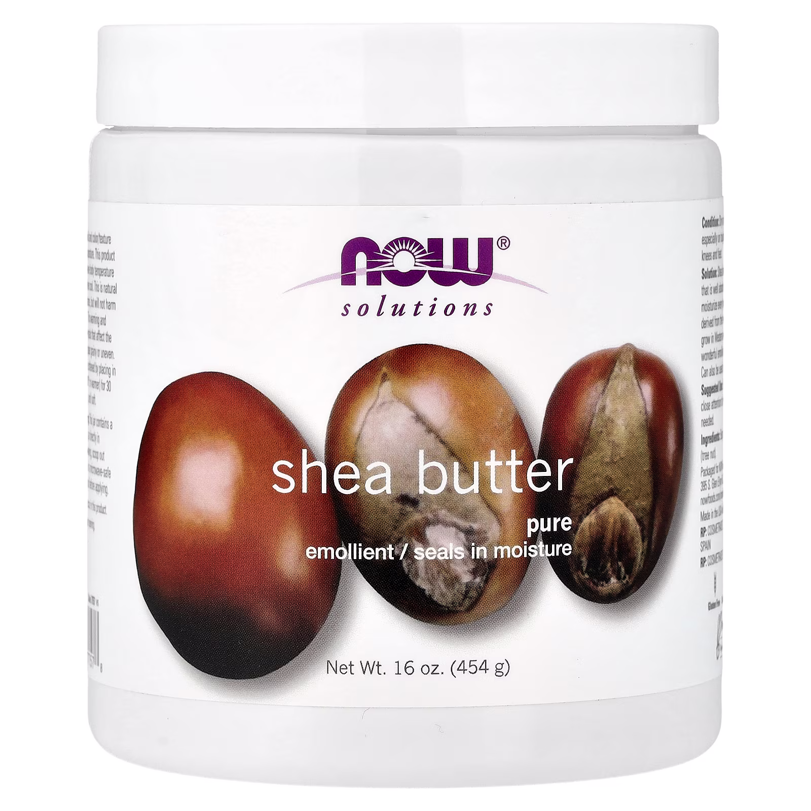 Solutions, Manteca de karité, 454 g (16 oz. líq.), NOW Foods