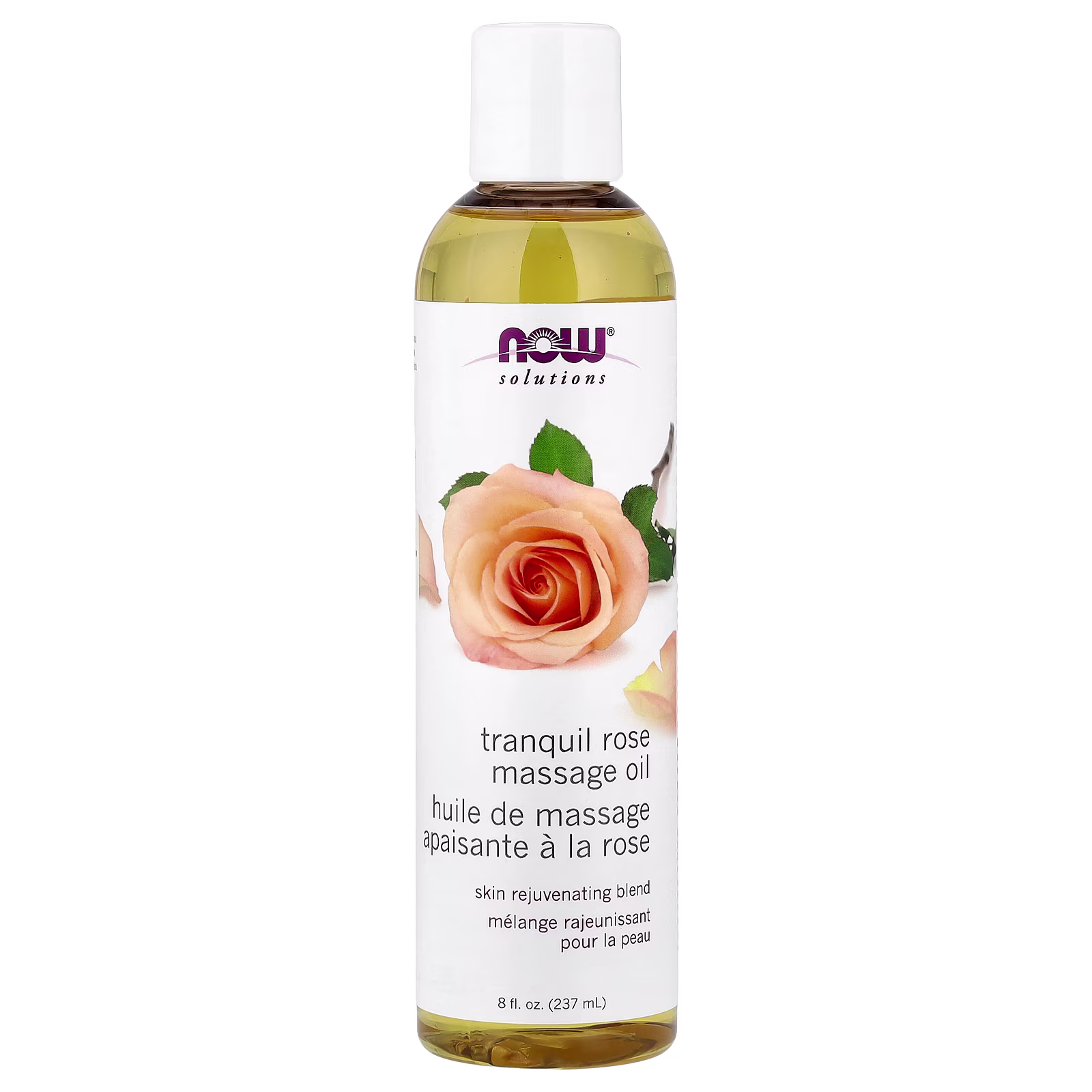 Solutions, Aceite de masaje rosa tranquila, 237 ml (8 oz líq.), NOW Foods