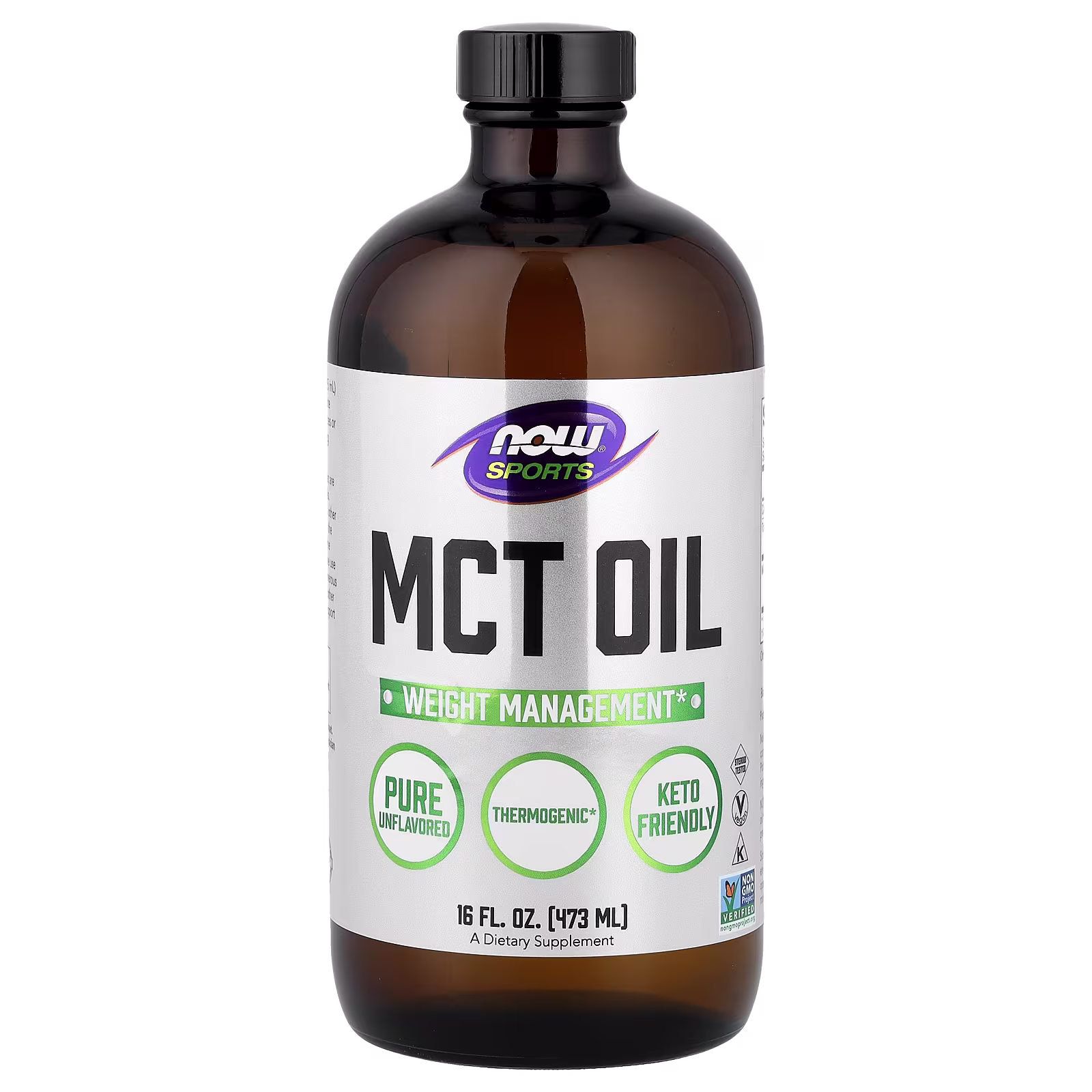 Sports, Aceite de MCT, Sin sabor, 473 ml (16 oz. líq.), NOW Foods